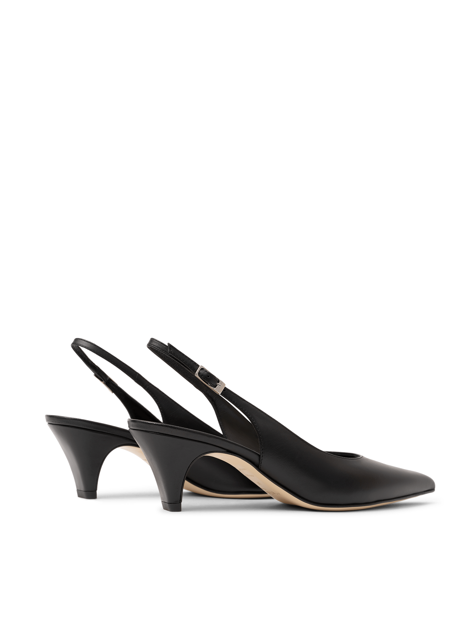 Slingback en cuir nappa noir PARALLELE PARIS Noir