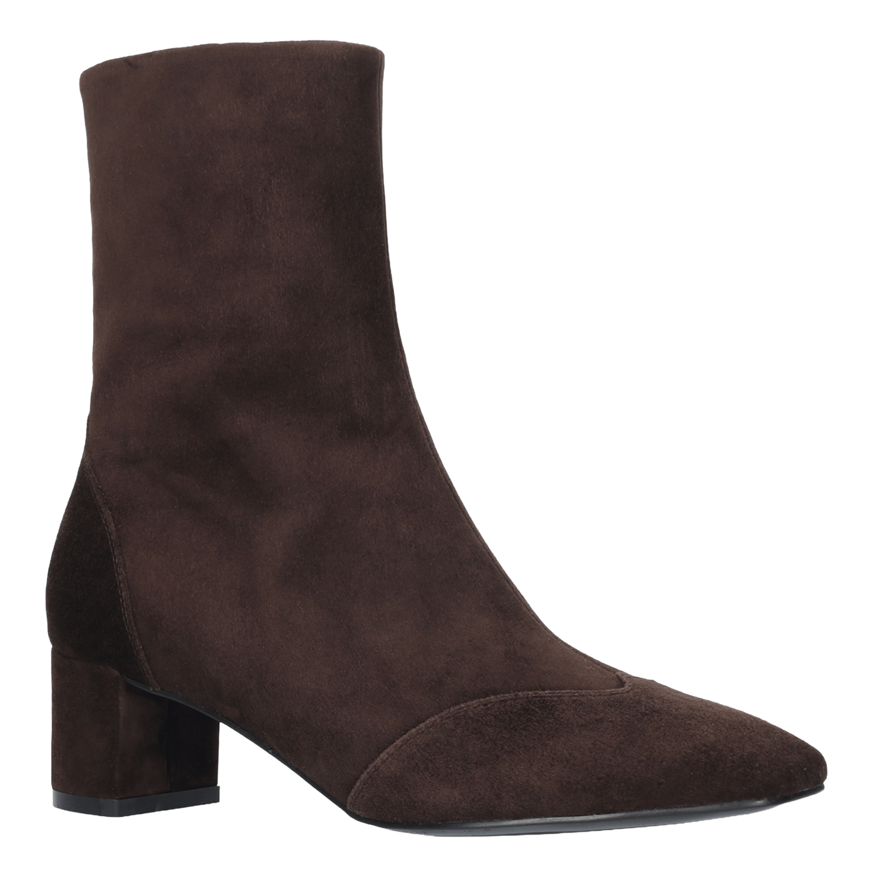 Stiefeletten mit eckiger Spitze aus Wildleder BIBI LOU Braun