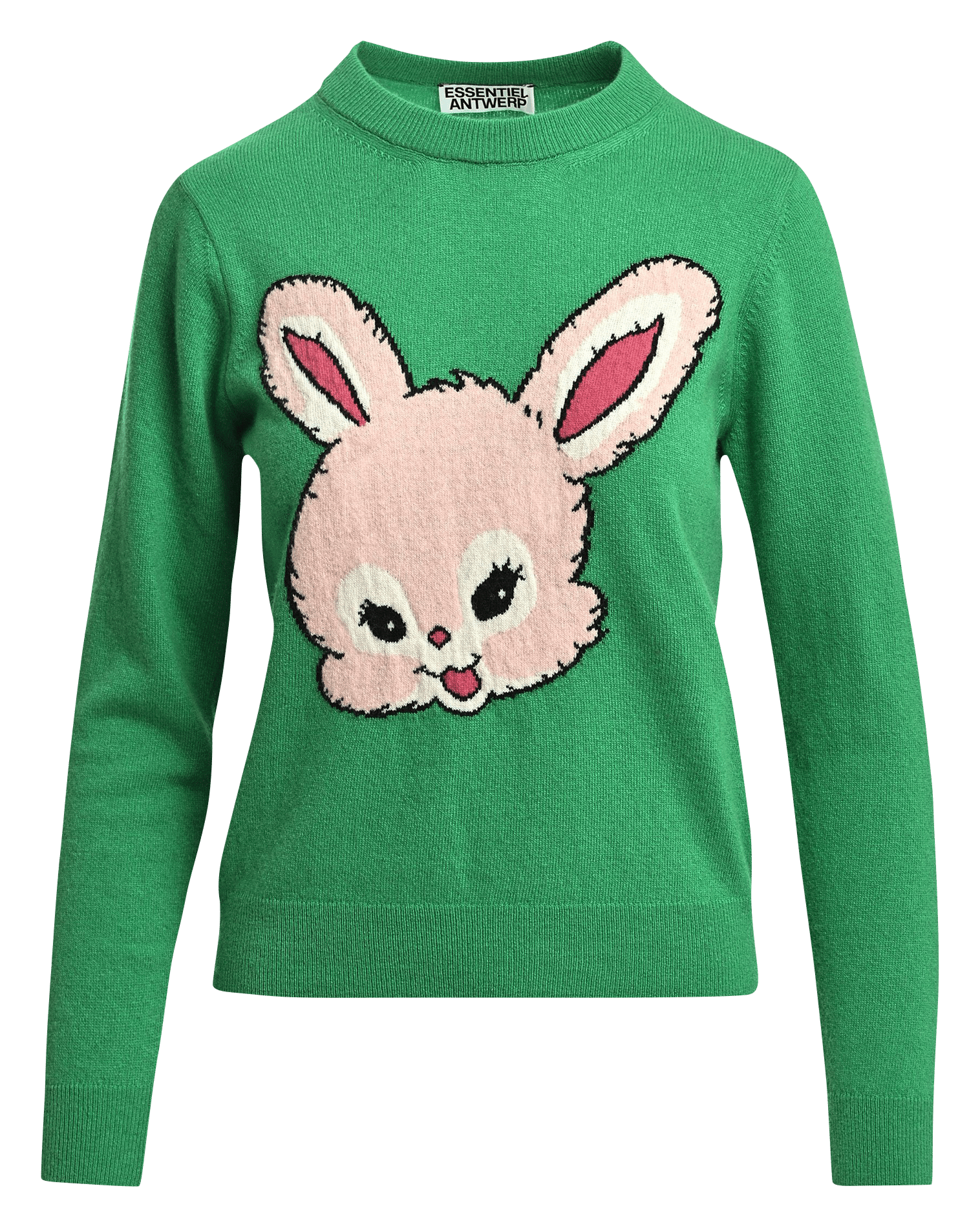 Gerader Rundhalsausschnitt-Pullover mit Muster ESSENTIEL ANTWERP Rosa