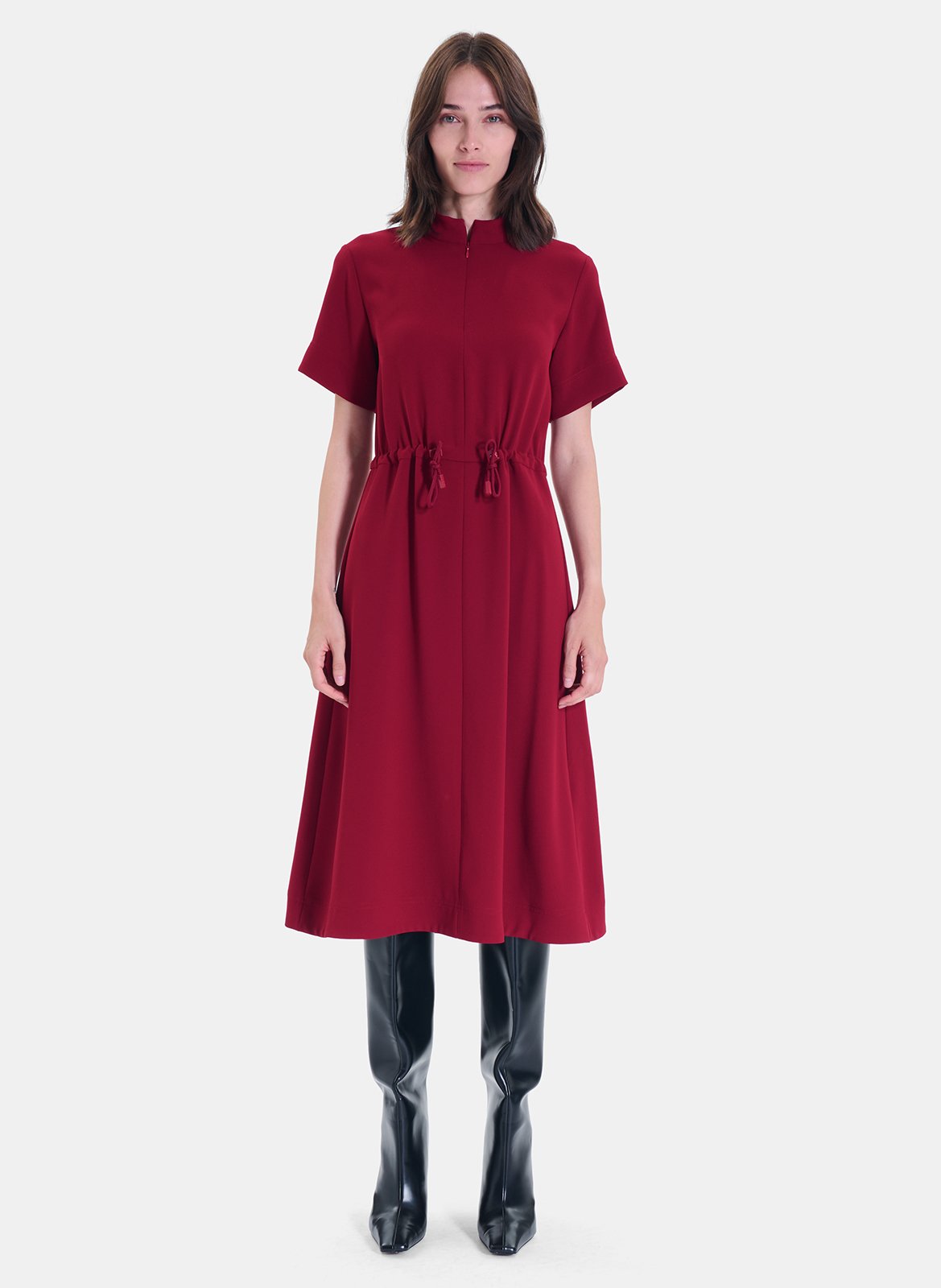 High-neck midi dress ZAPA Red