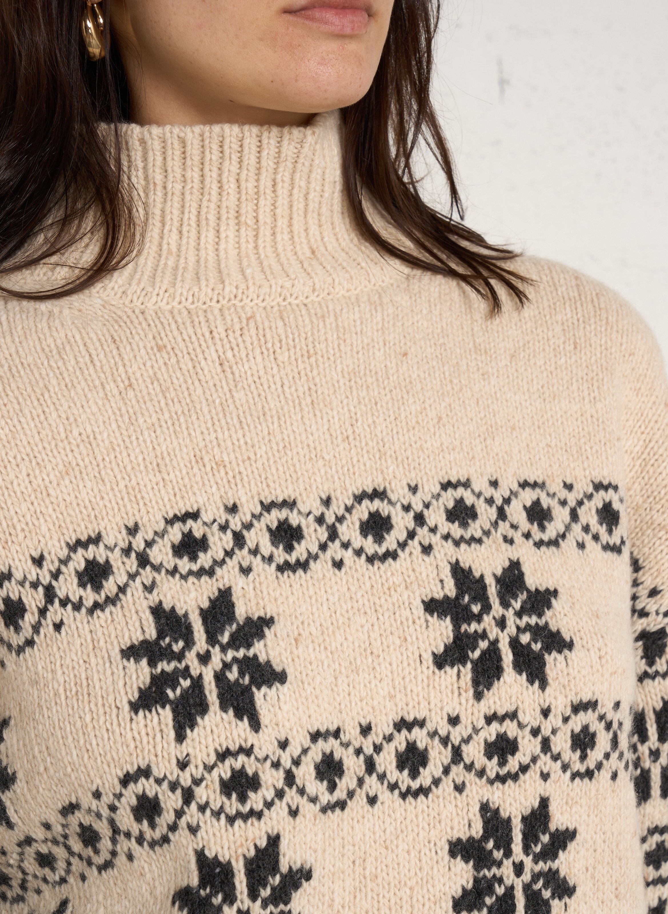 Oversized wool-blend sweater THE NEW SOCIETY Beige