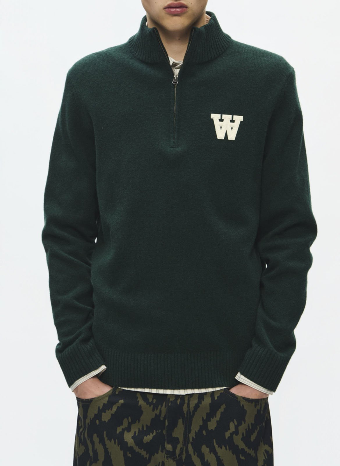 Pull droit en laine WOOD WOOD