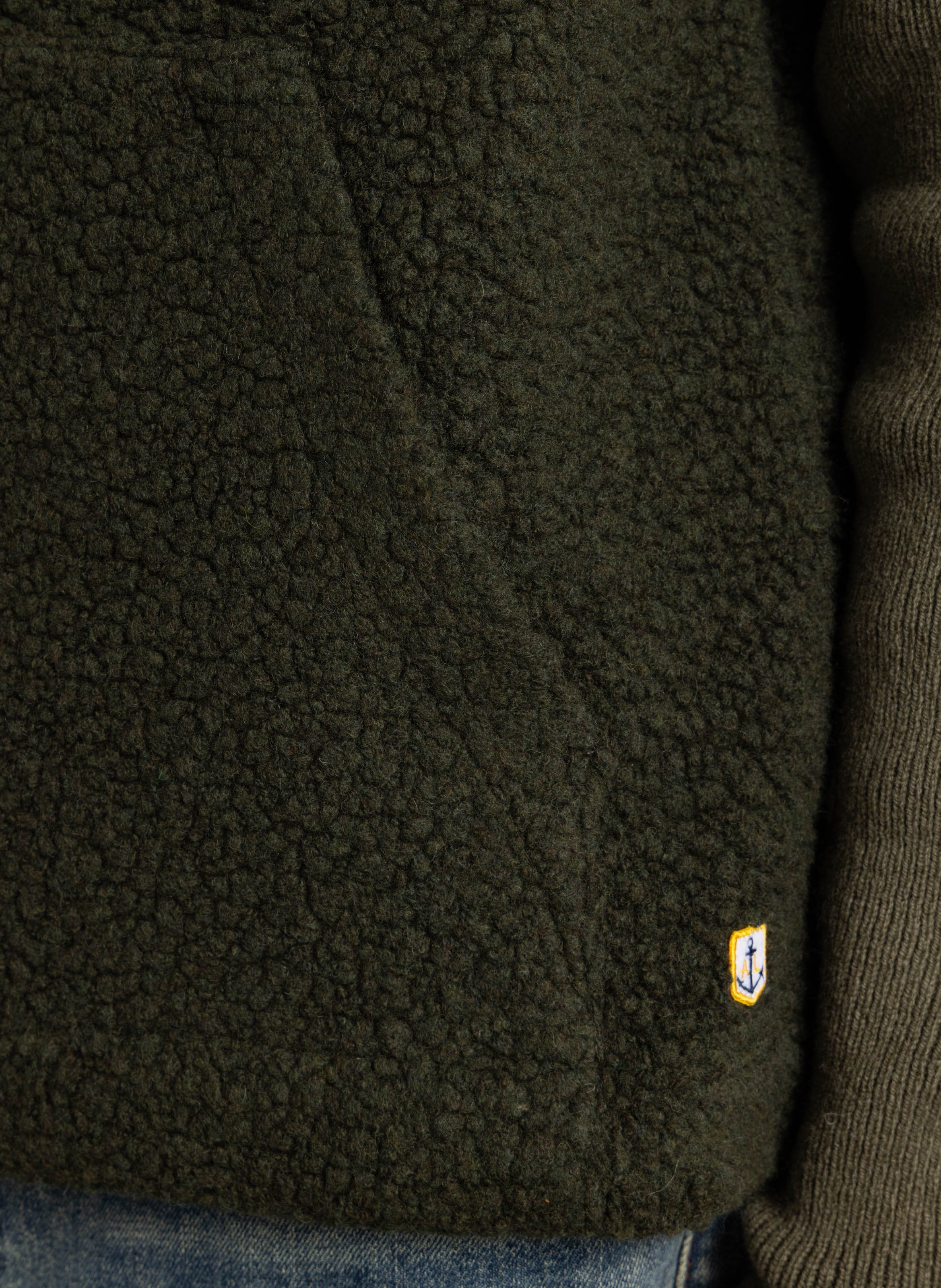 Mouwloze jas van wolmix ARMOR LUX Groen