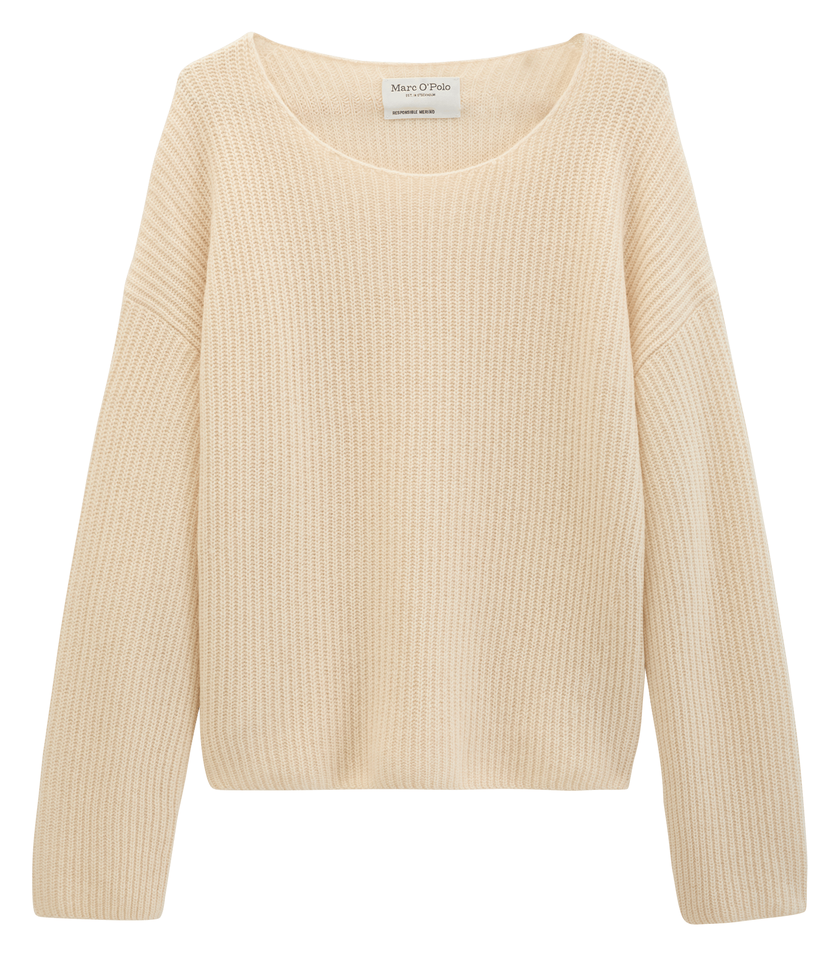 Straight wool-blend sweater MARC O'POLO Beige