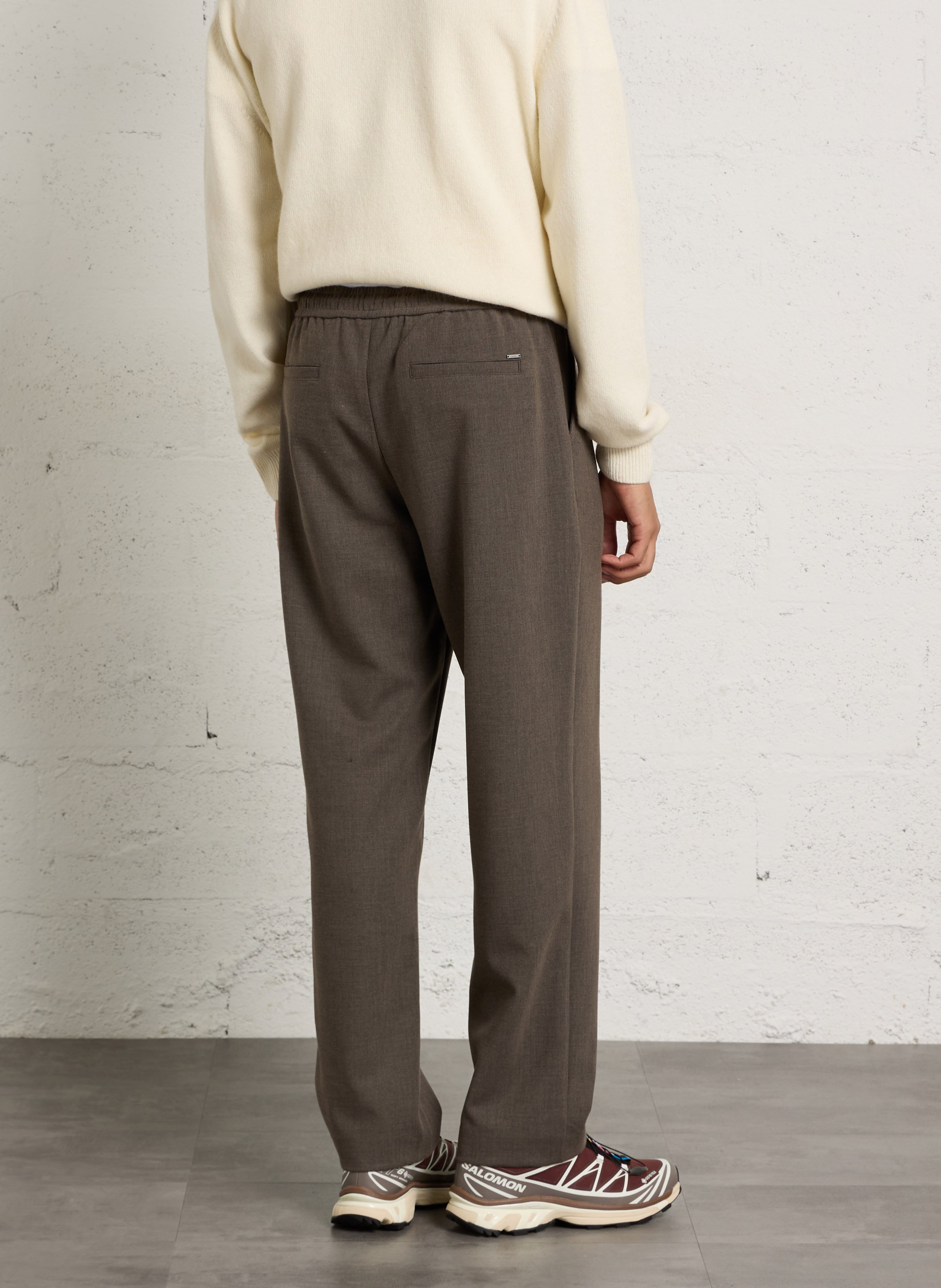 Straight-leg pleated pants IKKS Brown