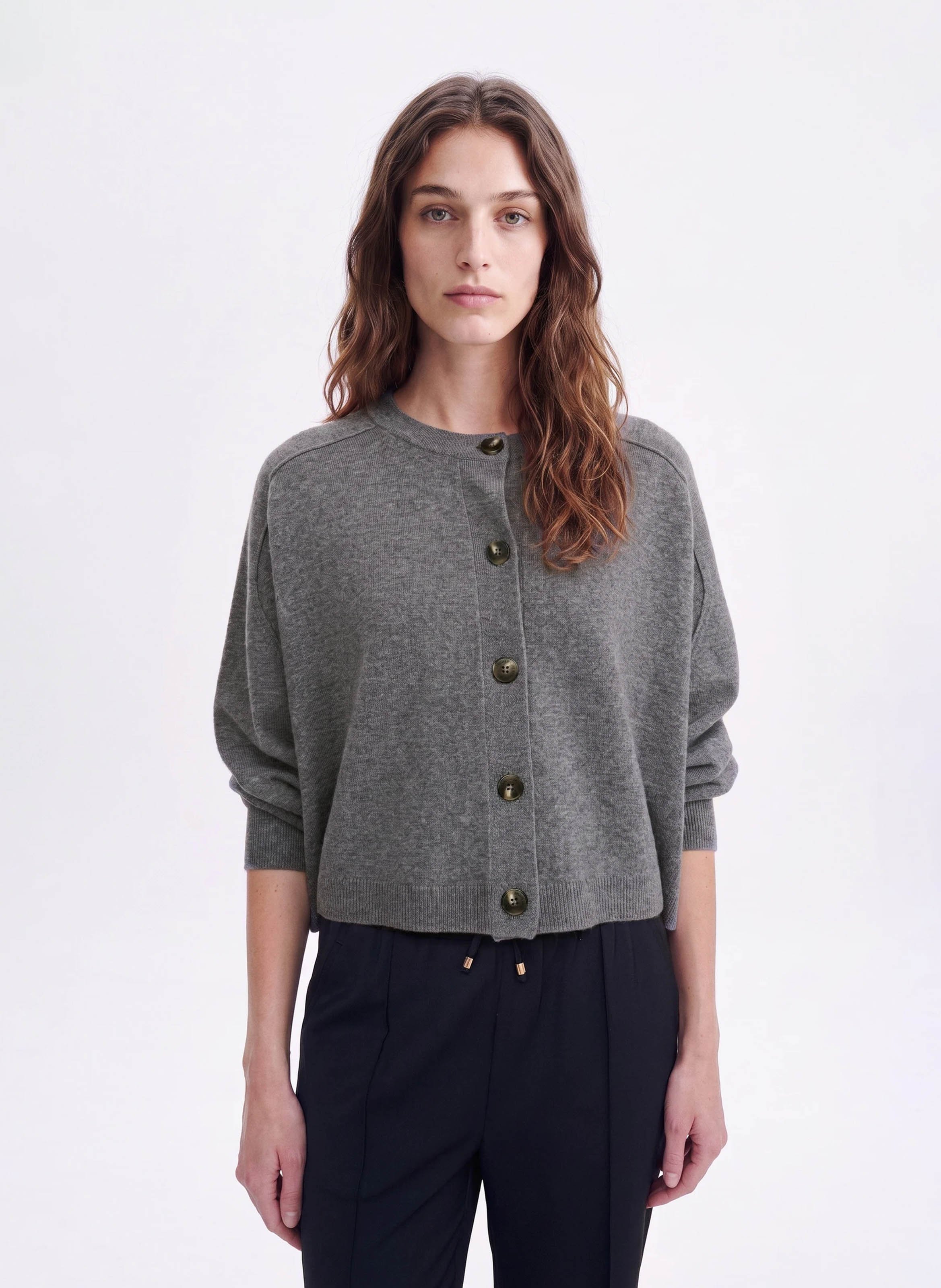 Cardigan col rond ample en laine VANESSA BRUNO