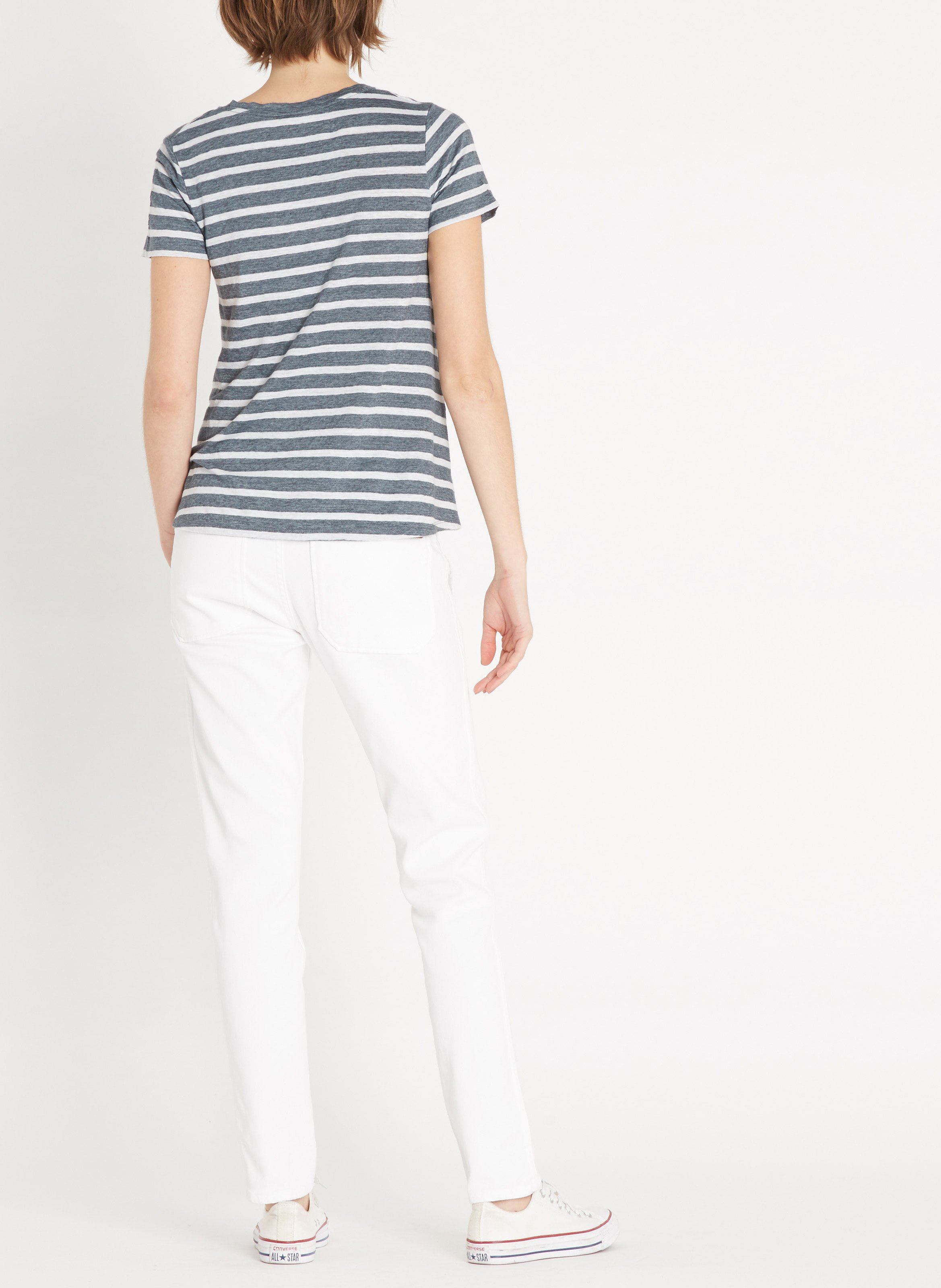 Slim-fit cotton-blend jeans ACQUAVERDE White