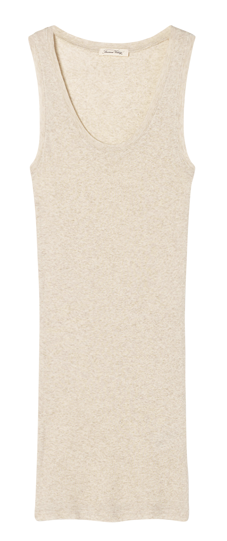Katoenen singlet met ronde hals AMERICAN VINTAGE Beige