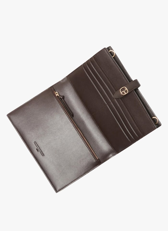 Suede Clutch Bag Chocolat Claudie Pierlot Women Place des