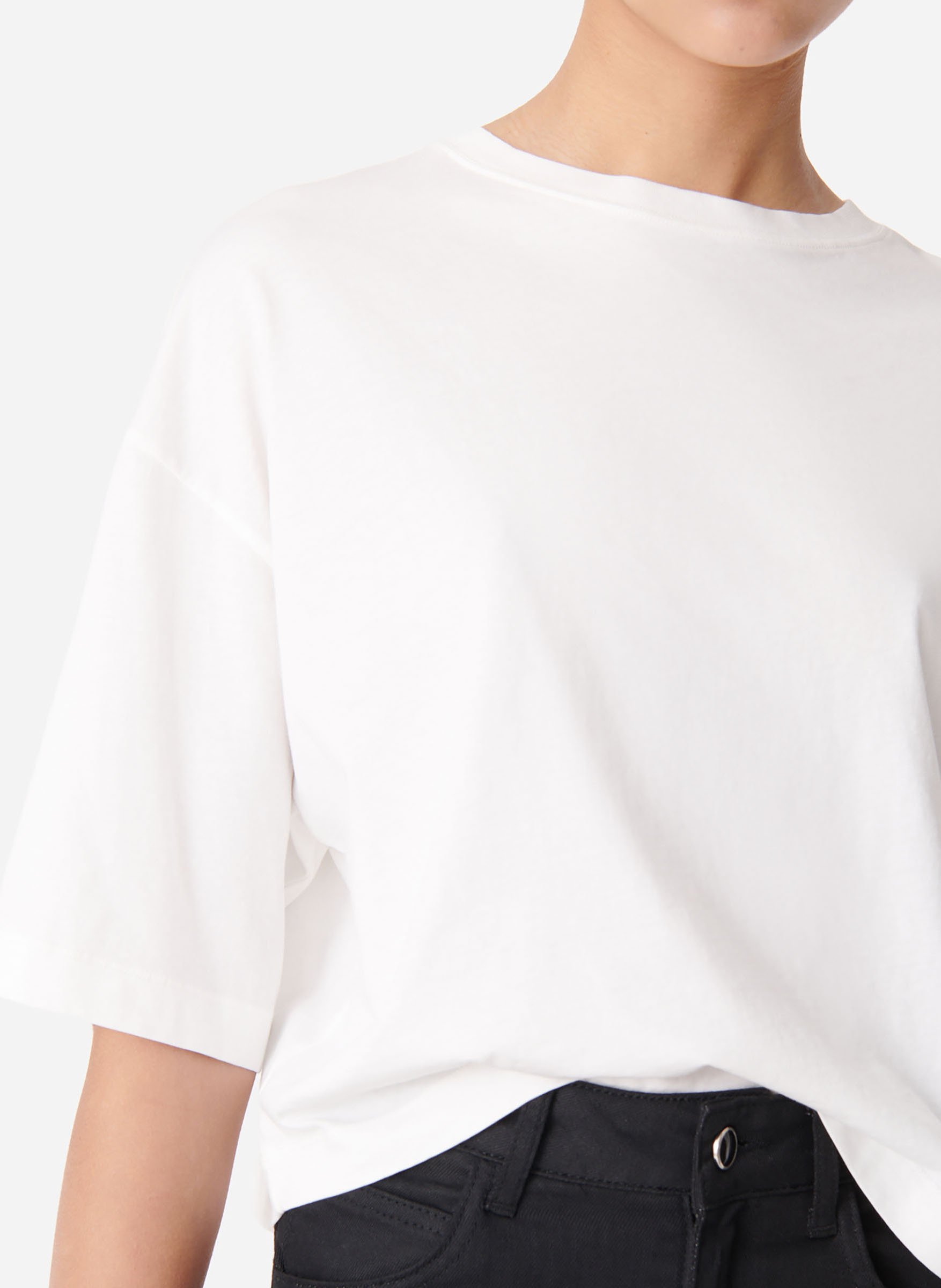 Tee-shirt court en coton bio VANESSA BRUNO Beige