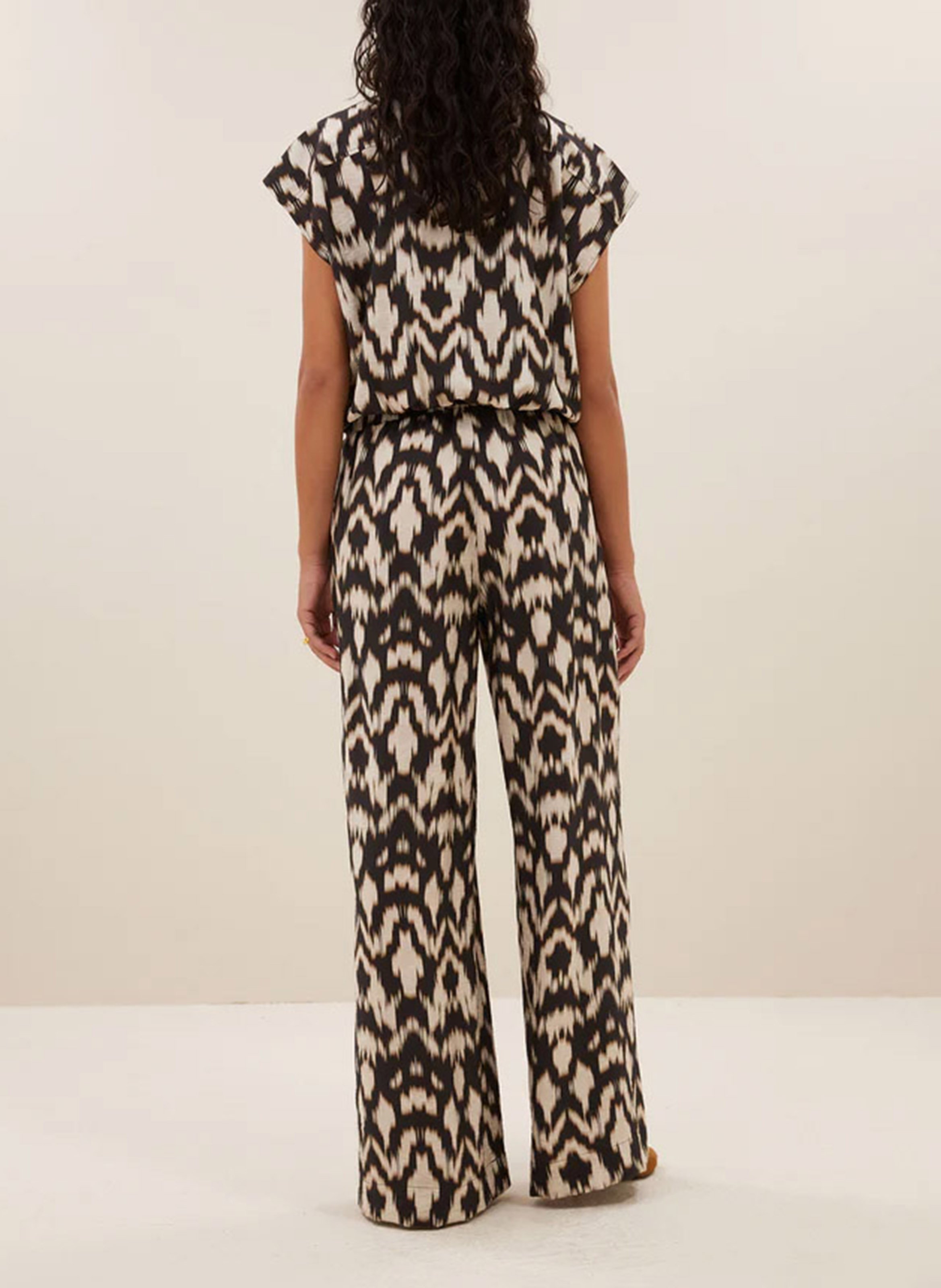 Blouse boutonnée à motifs BY BAR Marron