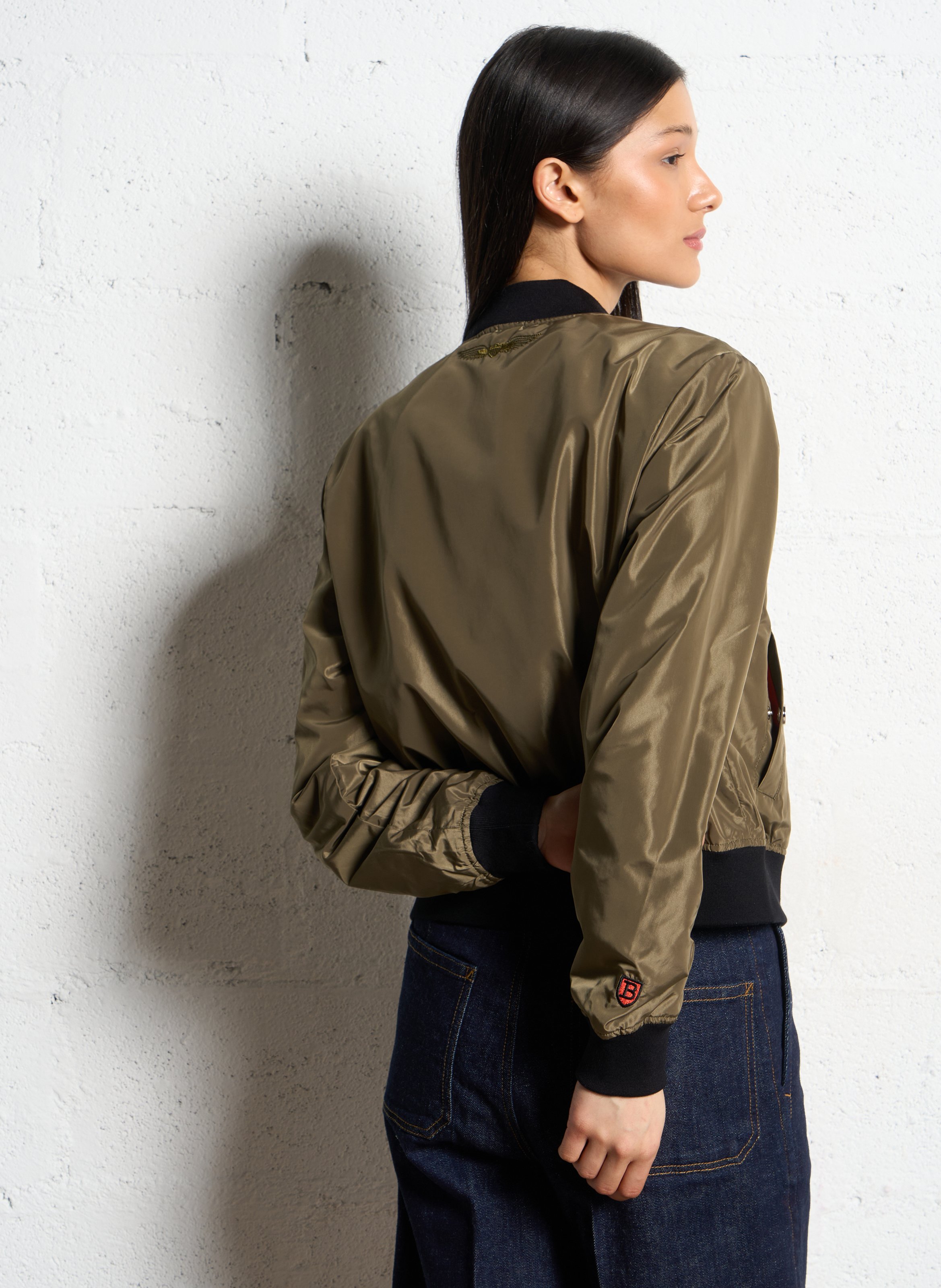 Bomberjacke aus Nylon  BOMBERS ORIGINAL Khaki