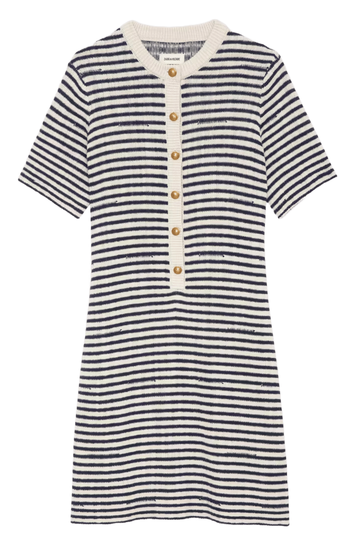 Robe courte col rond à rayures ZADIG&VOLTAIRE Bleu