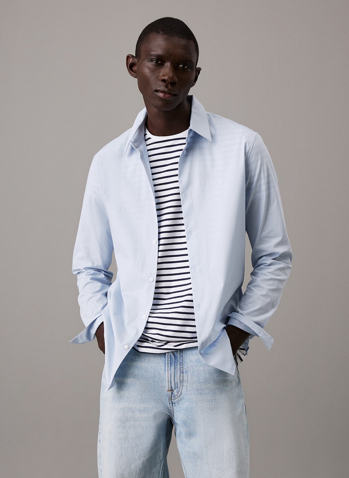 Regular-fit cotton-blend shirt CALVIN KLEIN