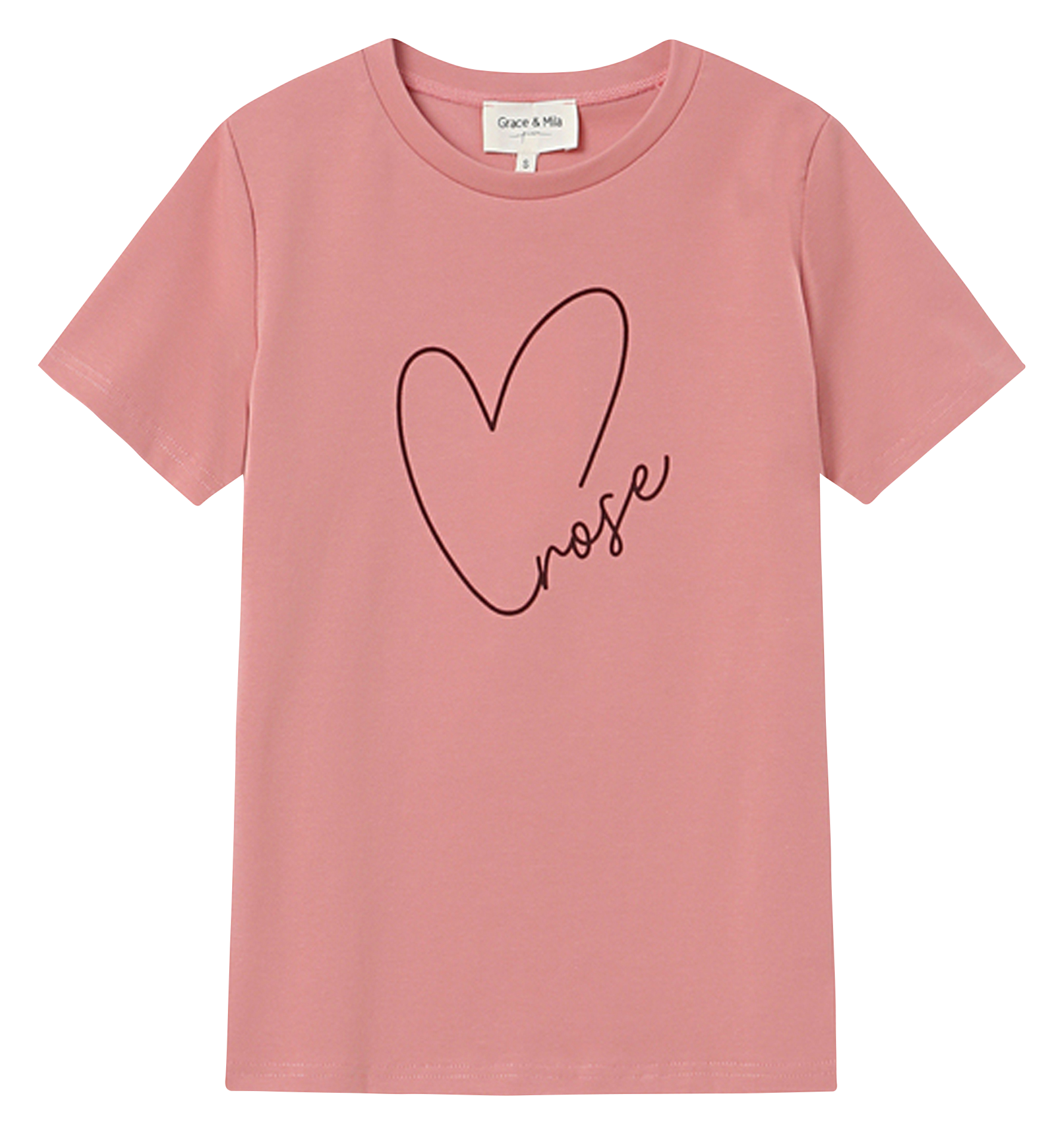 Basic cotton-mix T-shirt GRACE ET MILA Pink