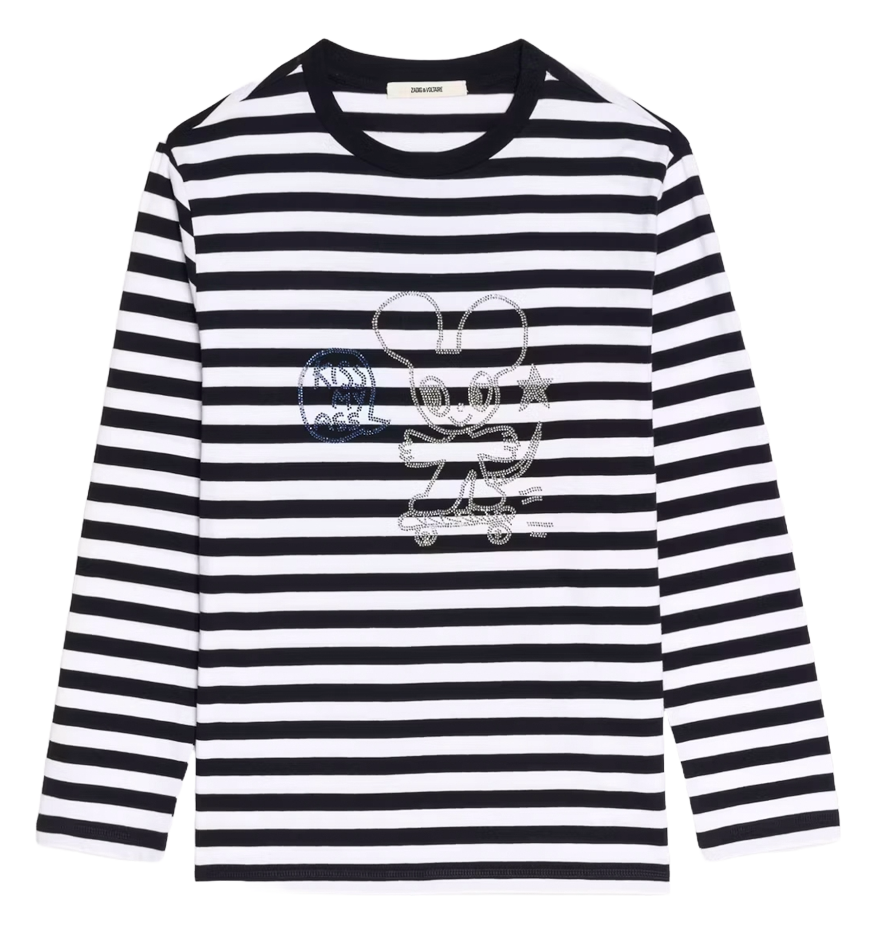 Tee-shirt droit en coton ZADIG&VOLTAIRE Noir