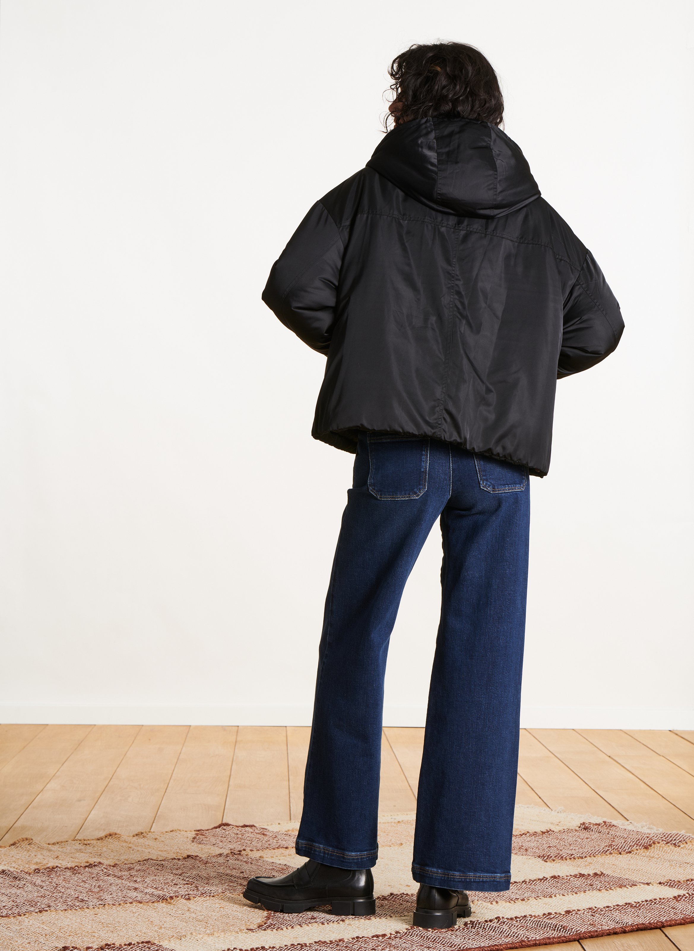 Doudoune oversize matelassée LA FEE MARABOUTEE Noir