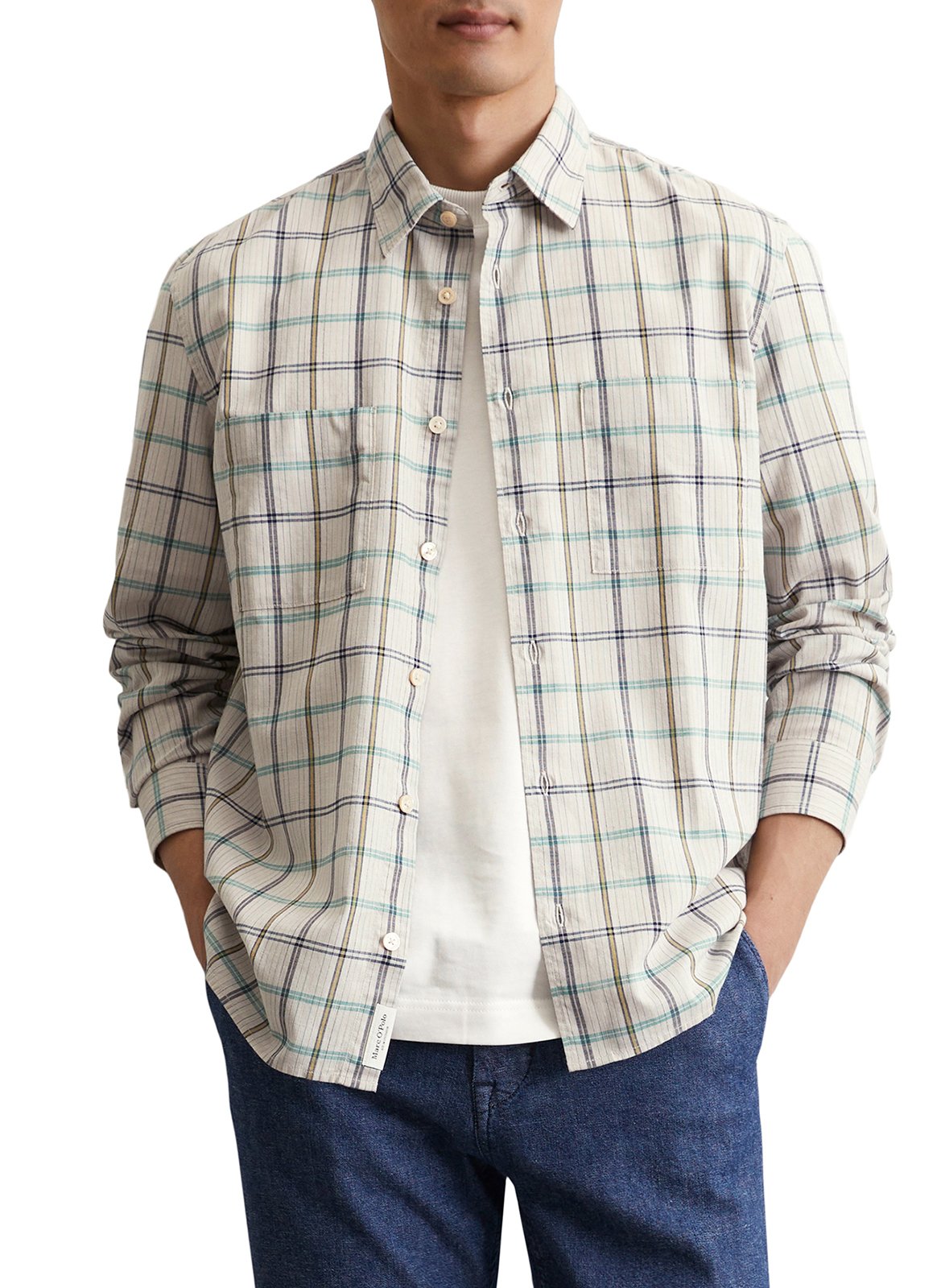 Chemise col classique en coton MARC O'POLO Multicolore