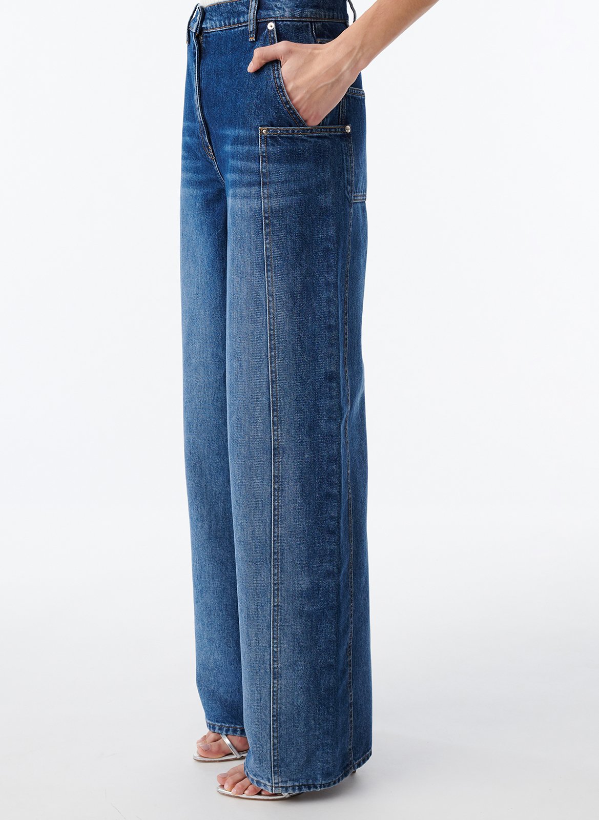 Wide-leg cotton denim jeans IRO Blue