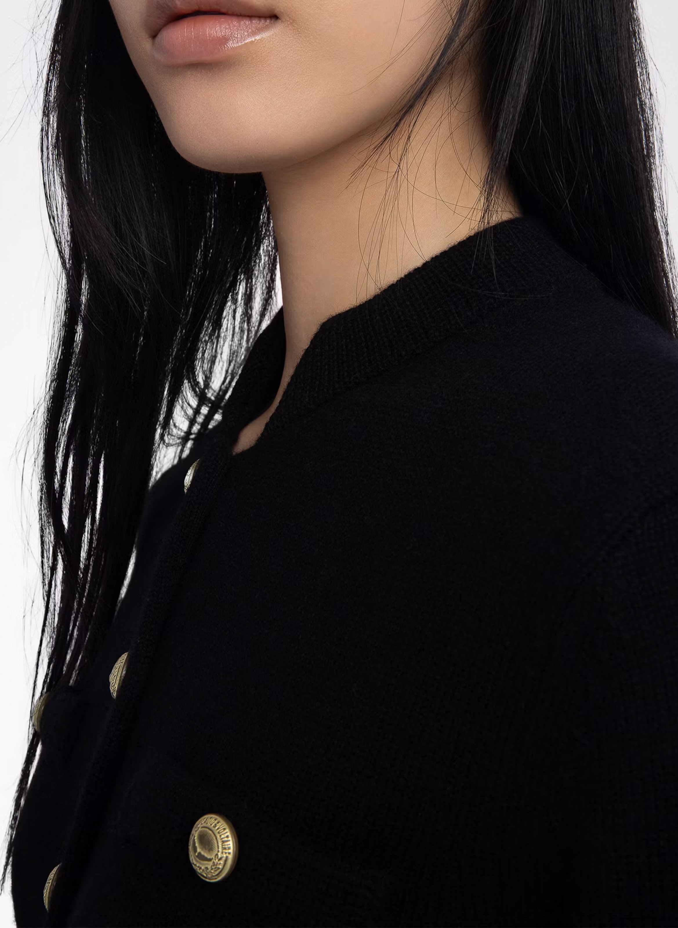 Pull droit en laine mélangée ZADIG&VOLTAIRE Noir