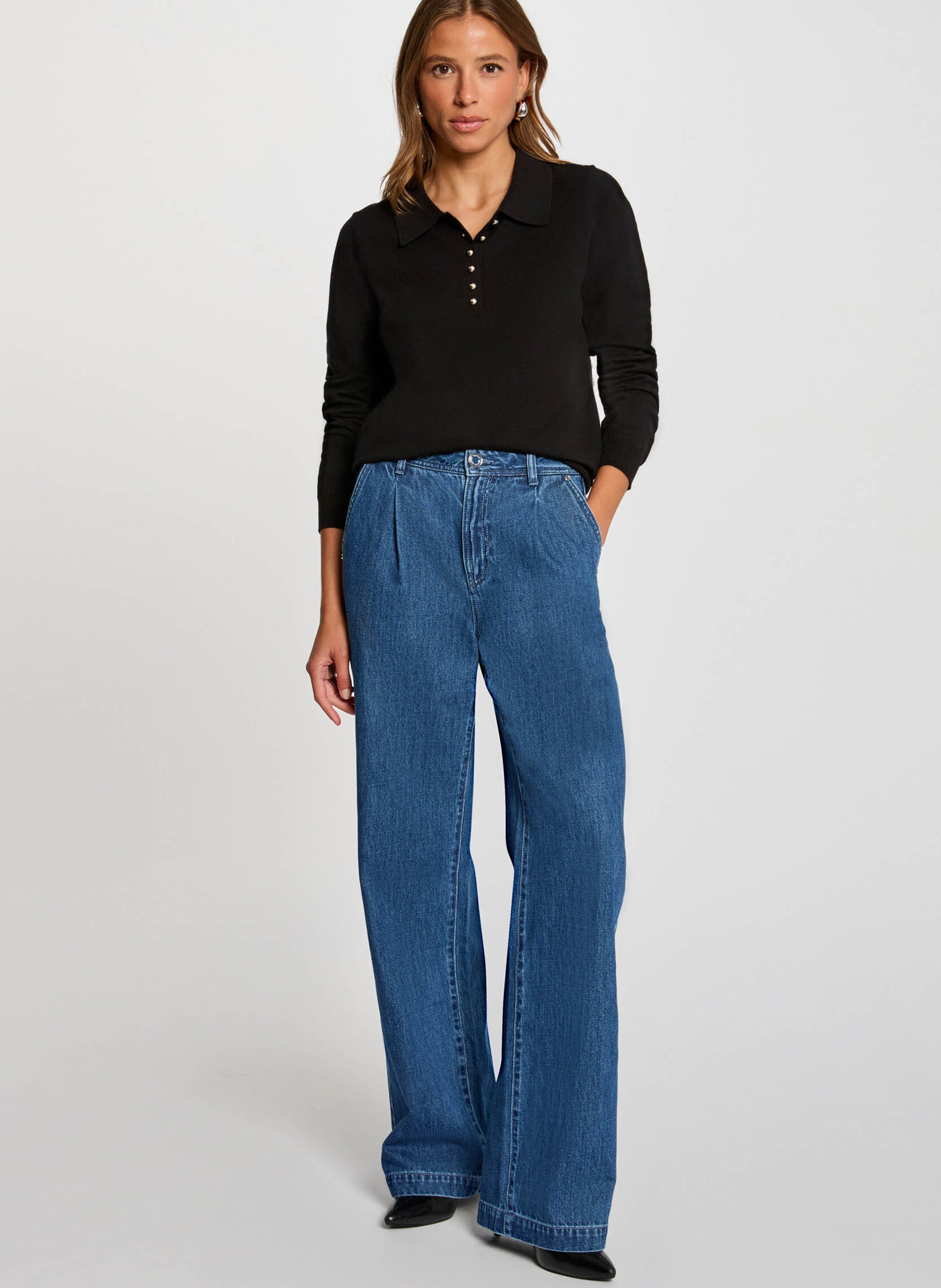 Sjaal van fantasietricot - Aly MORGAN Zwart