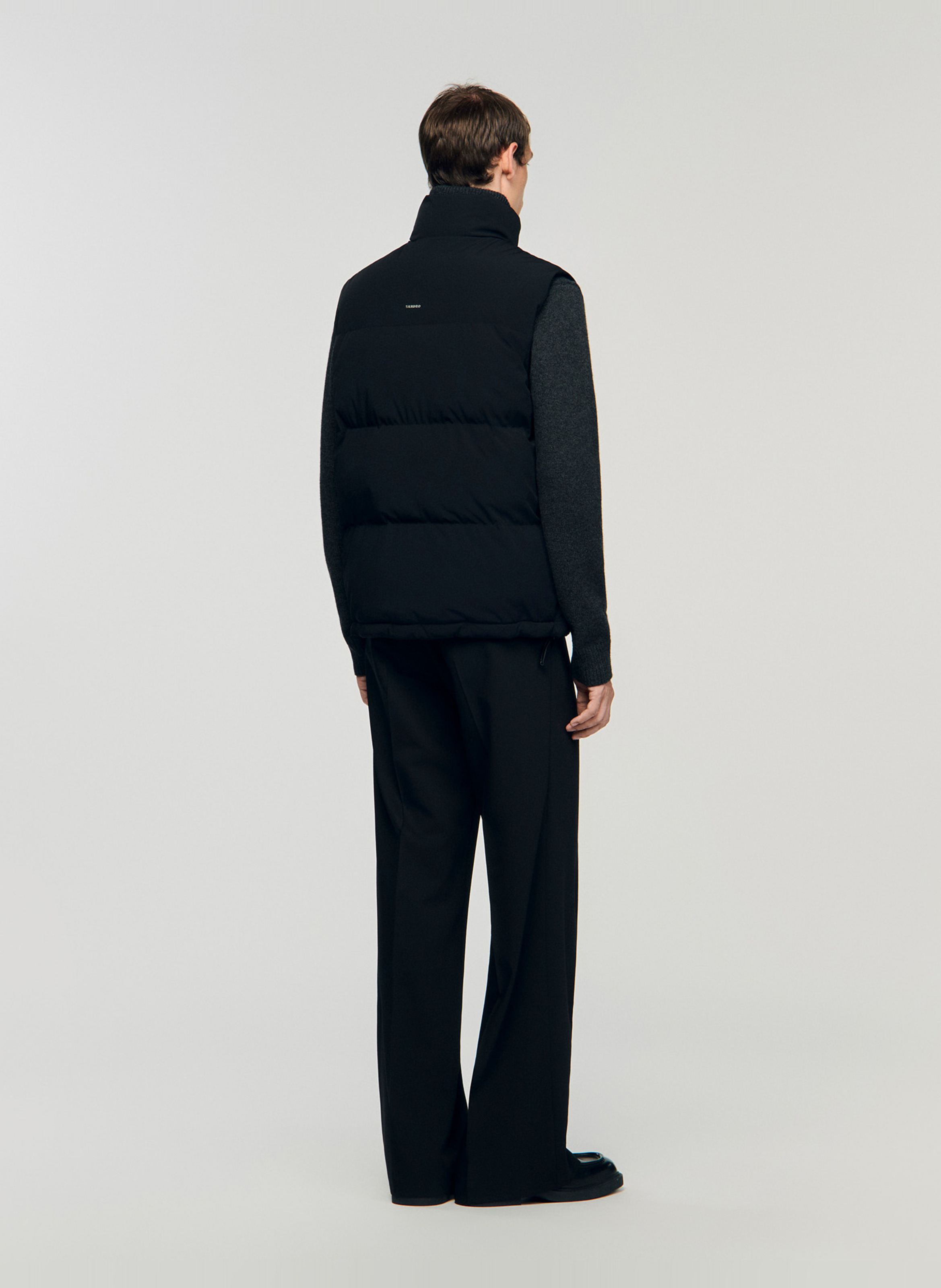 High-neck padded jacket SANDRO Black