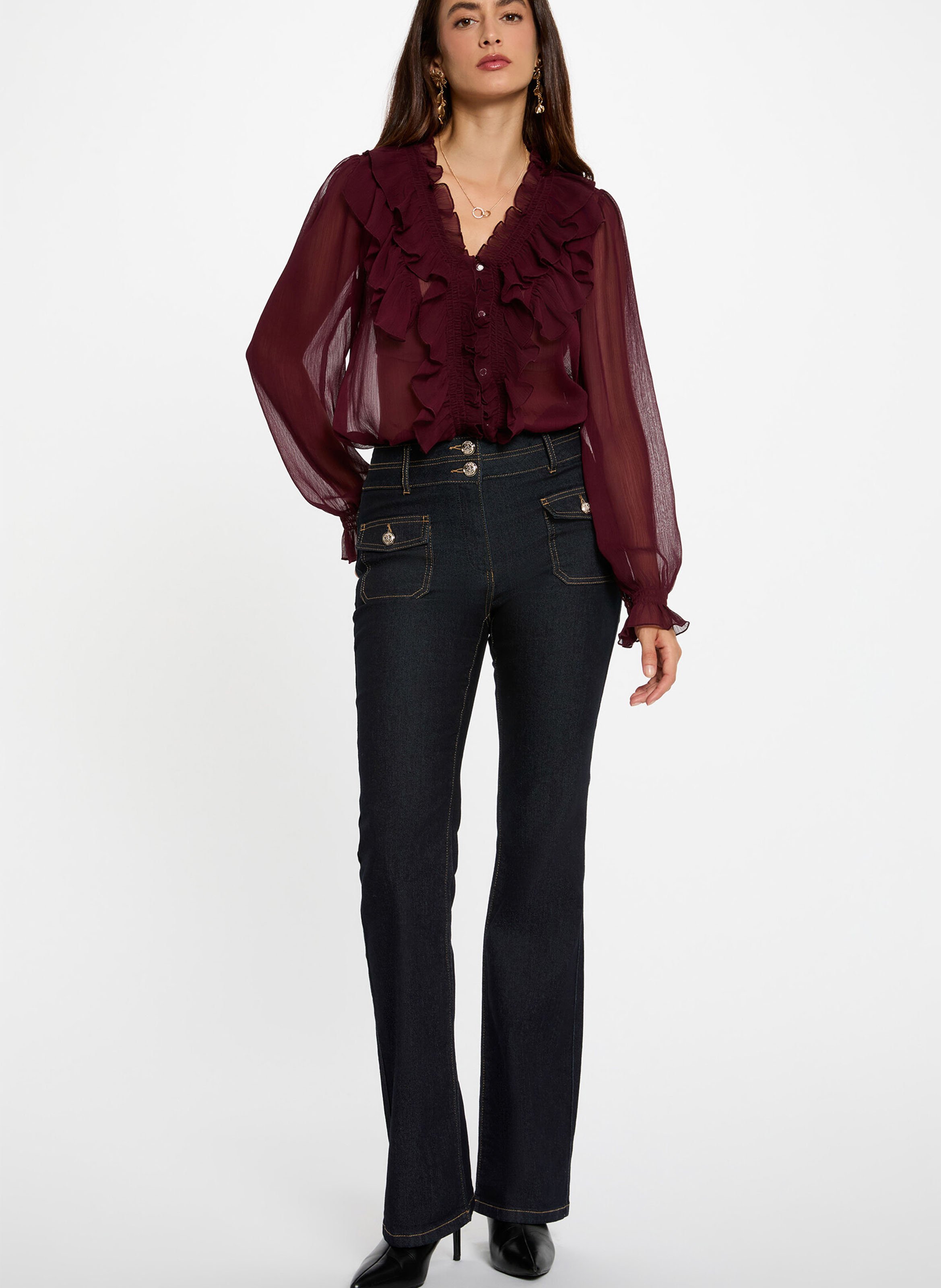 V-neck shirt MORGAN Purple