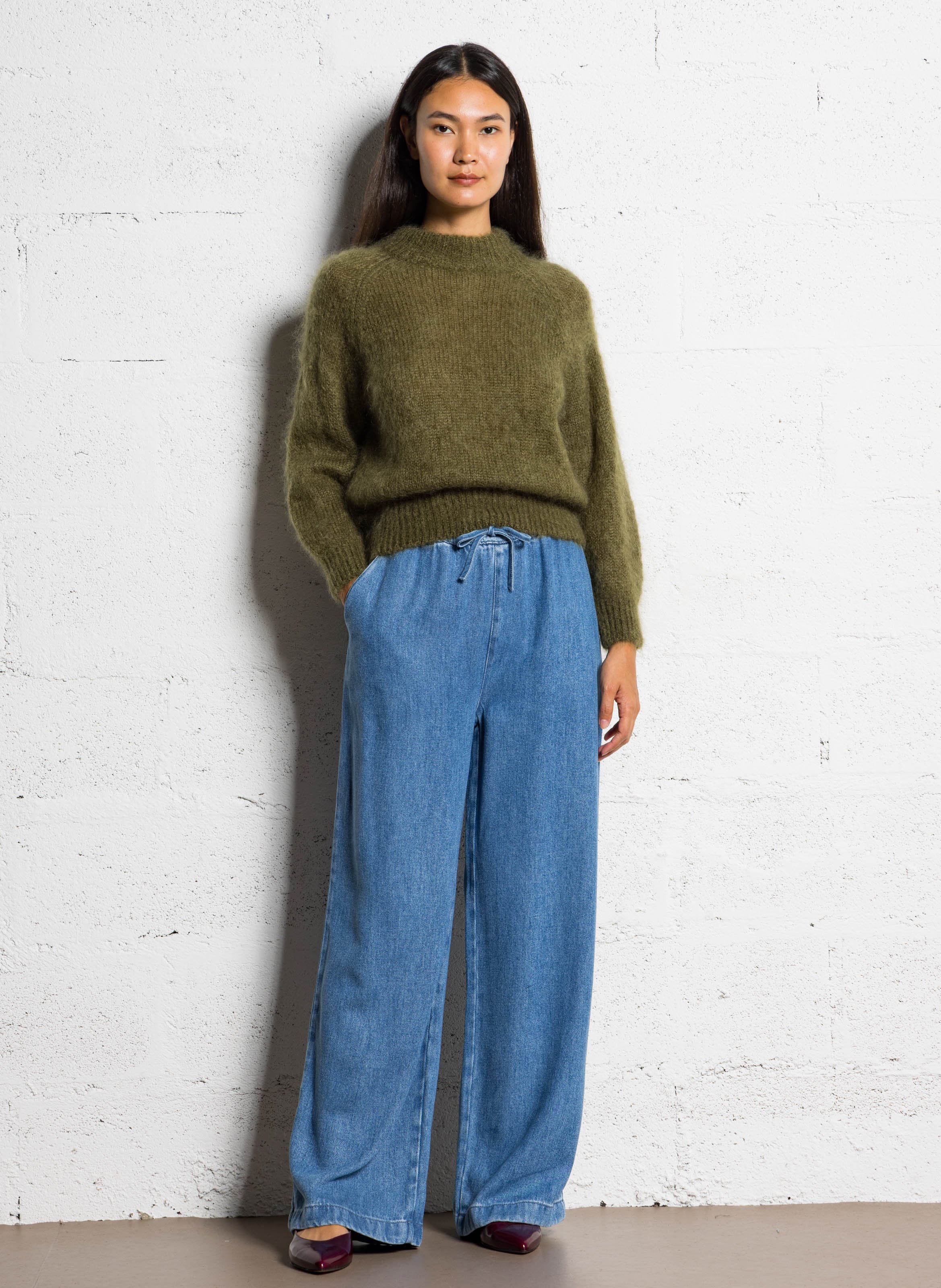 Round neck sweater in mixed wool DES PETITS HAUTS Multicolored