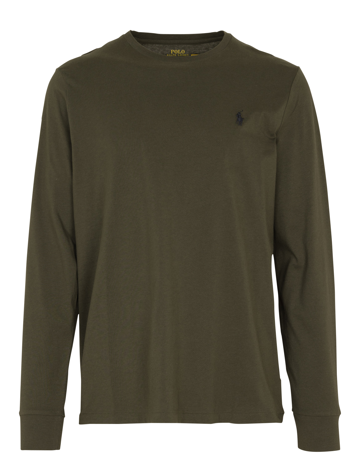 Tee-shirt slim col rond en coton POLO RALPH LAUREN Vert