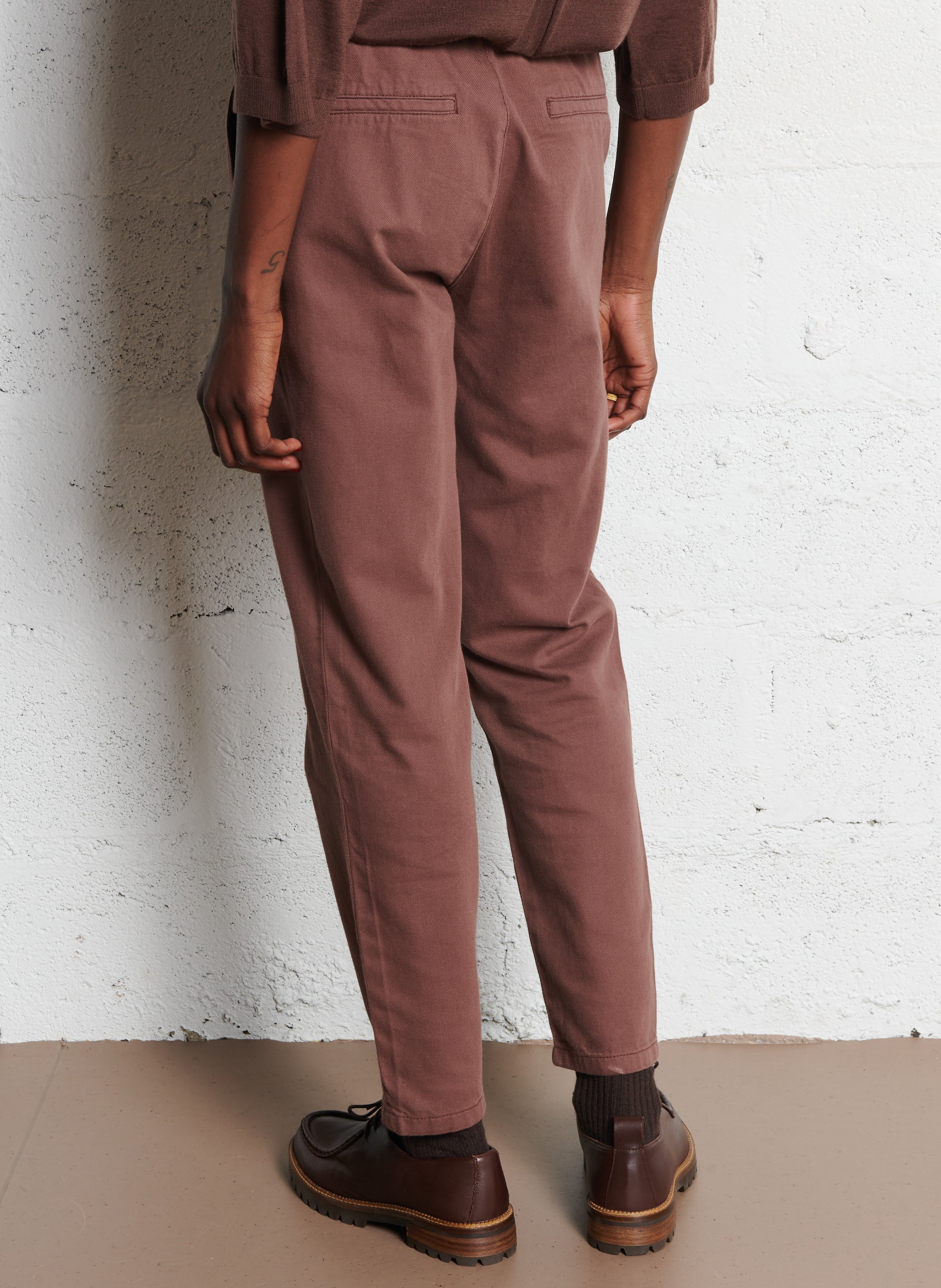 7/8 cotton chinos MAISON 123 Brown