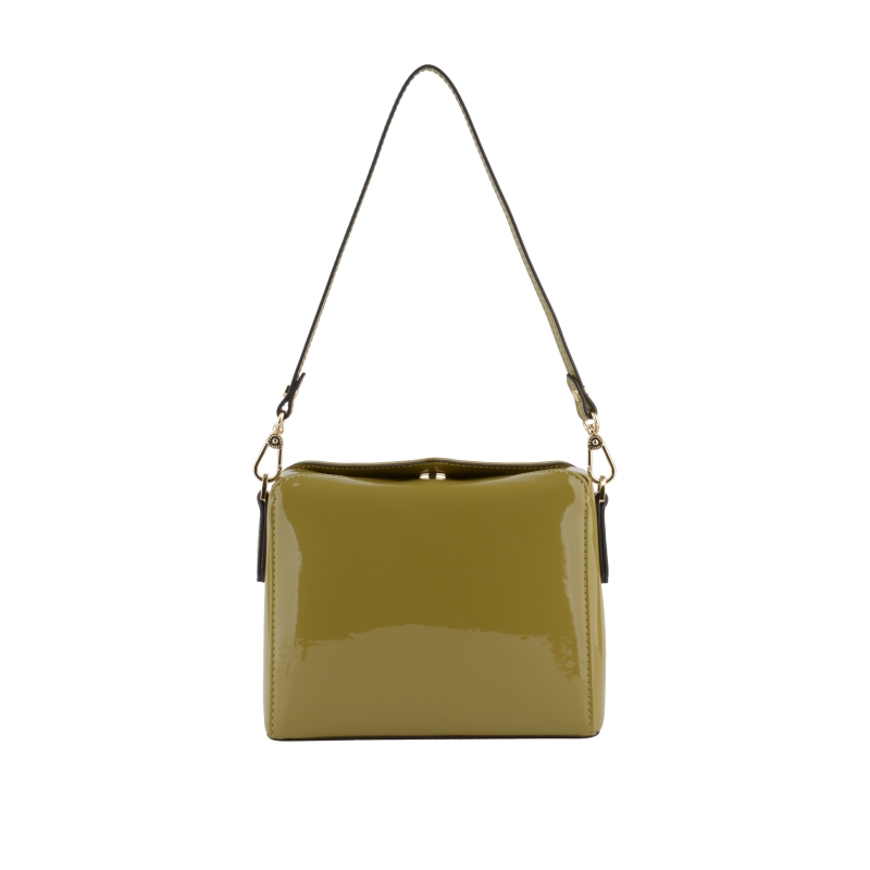 Shoulder bag - synthetic and leather POURCHET Khaki