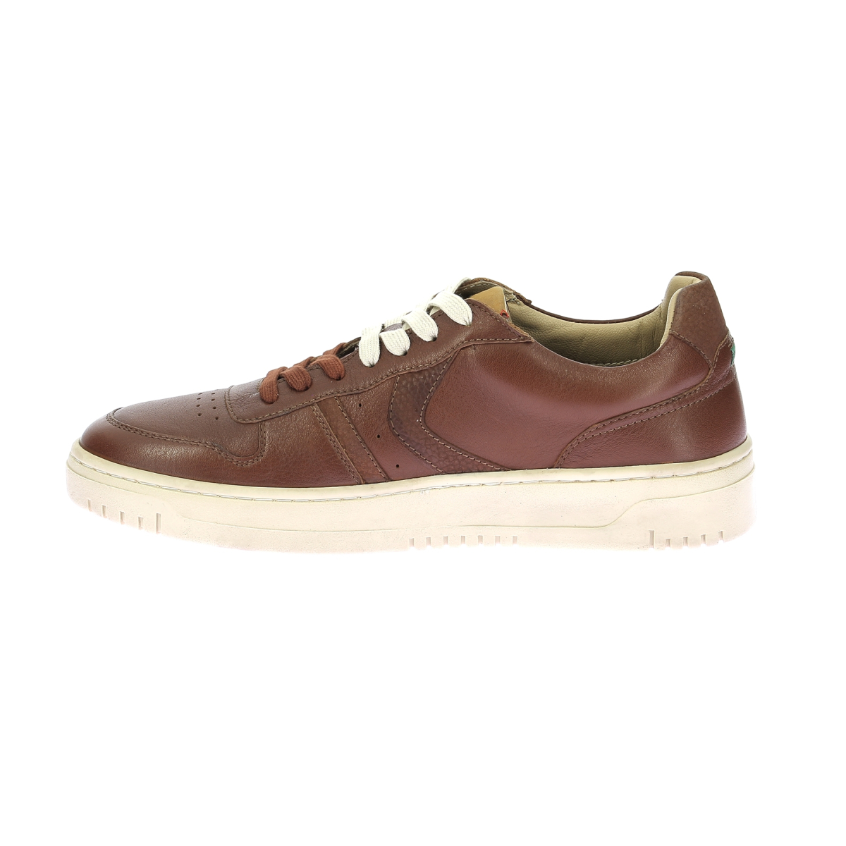 Low leather trainers KICKERS Brown