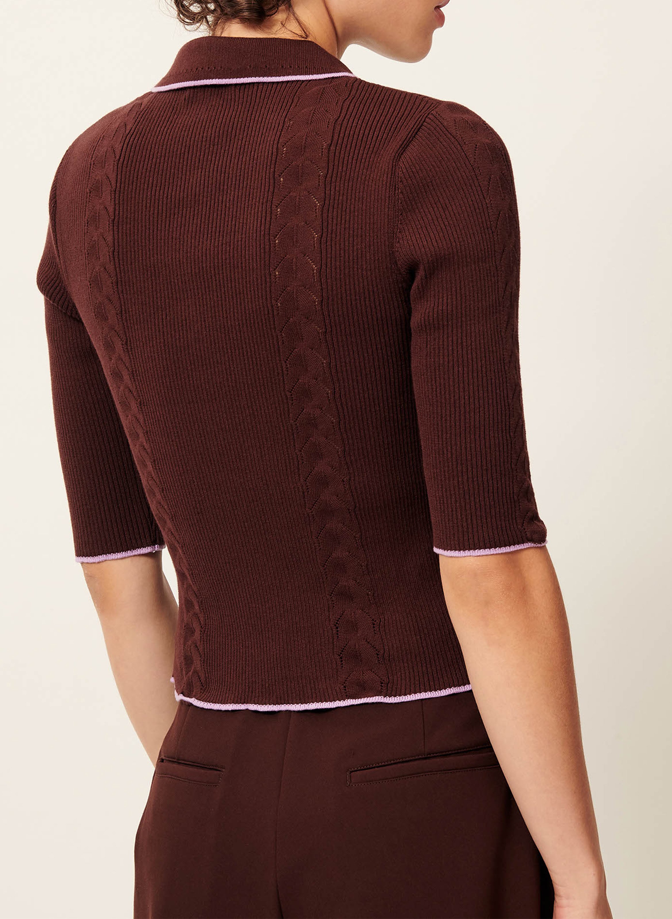 Top ciol cotton polo SESSUN Brown