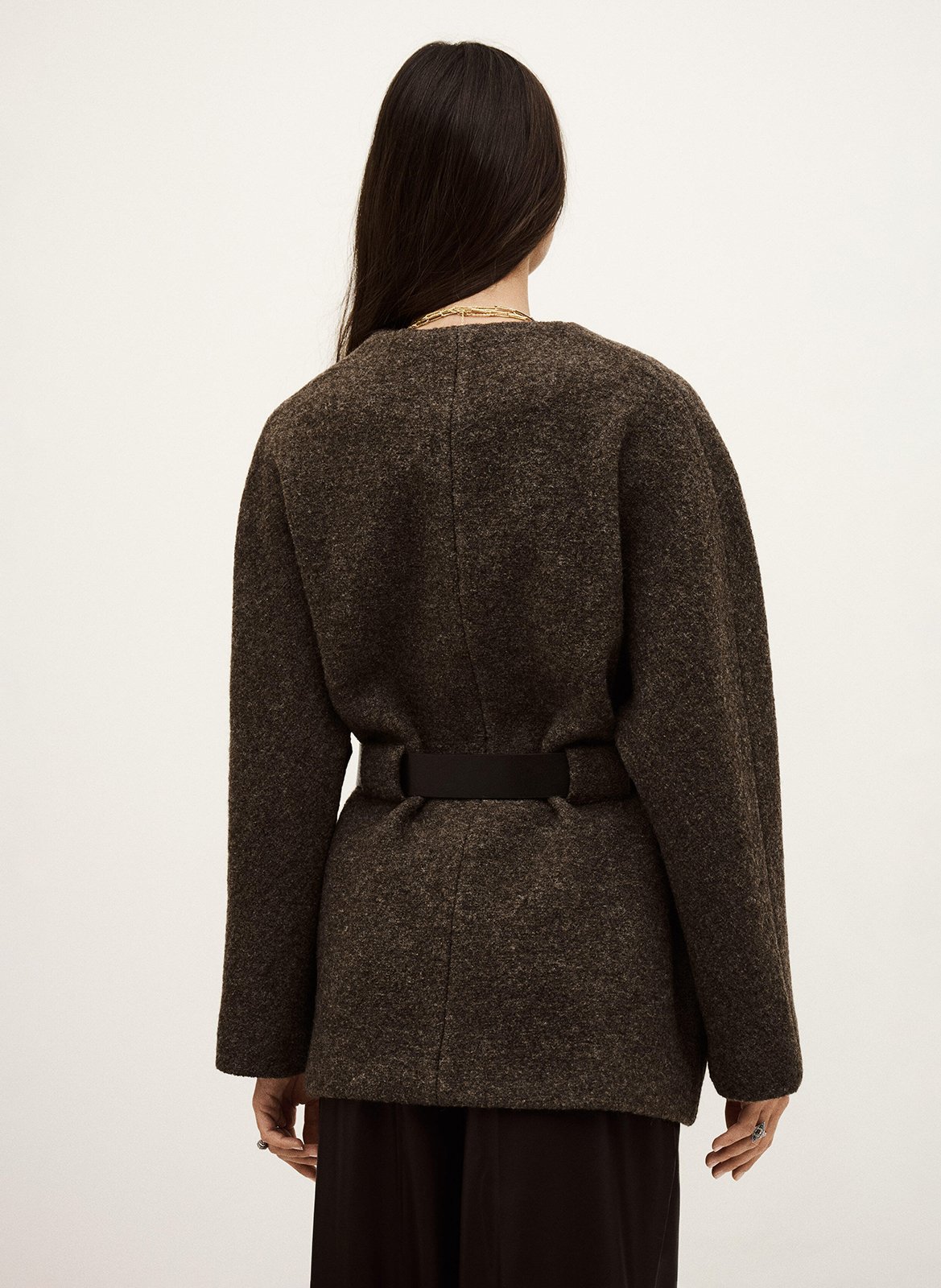 Belted wool coat BA&SH Brown