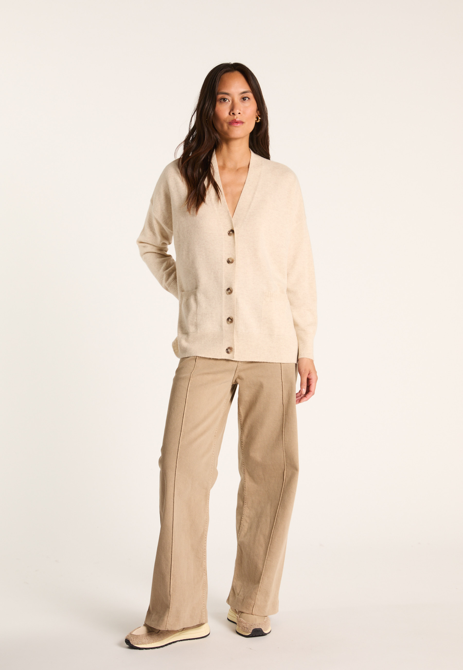 Buttoned cashmere cardigan MAISON MONTAGUT