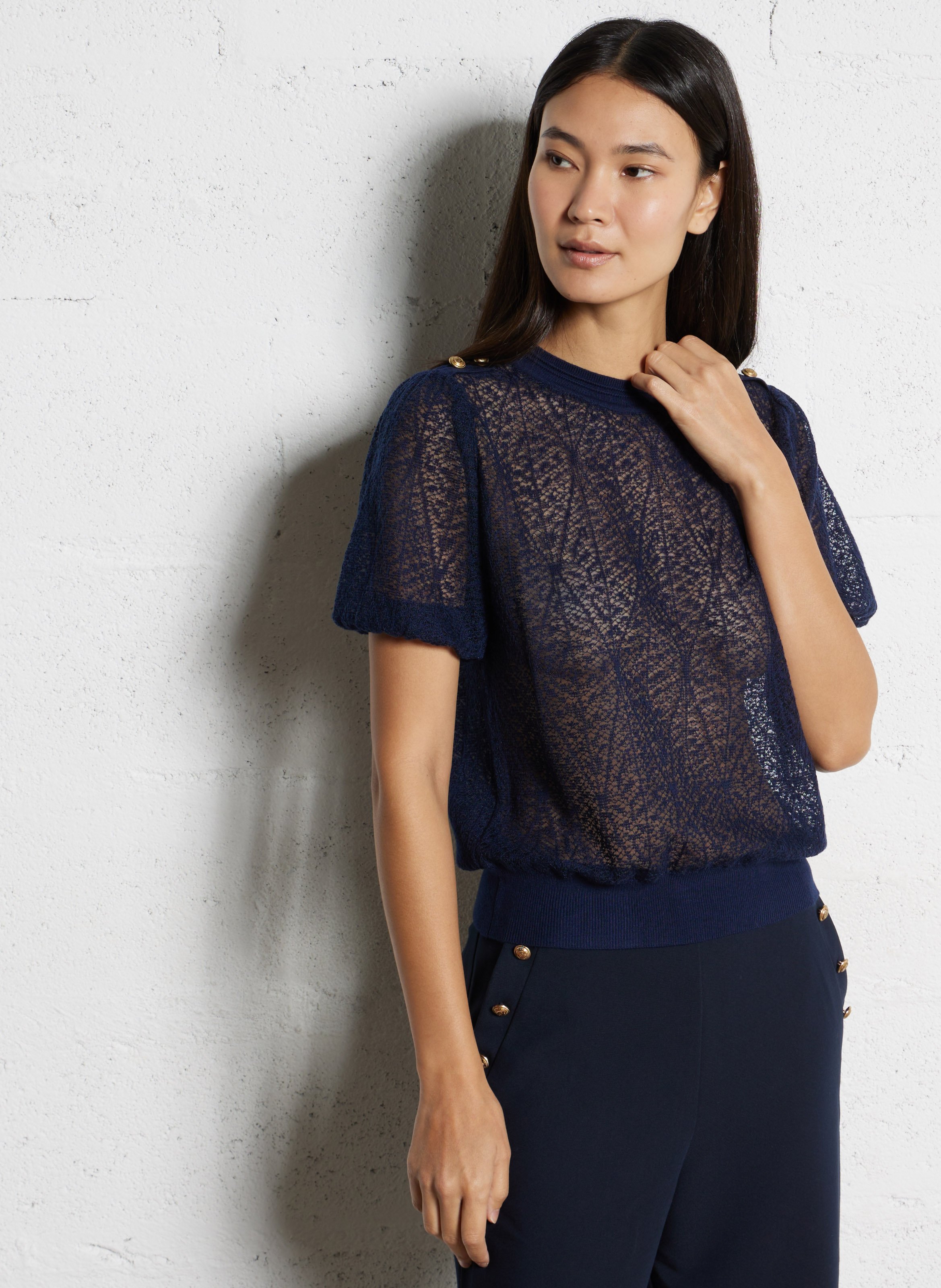 High-neck sweater IKKS Blue