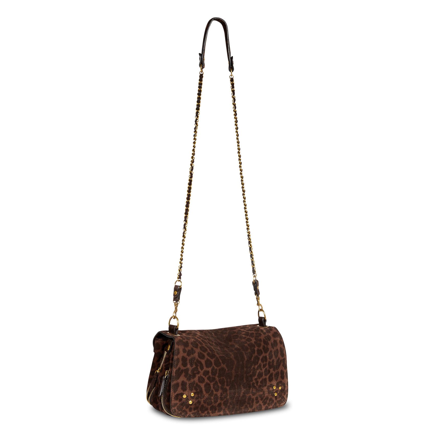 Leopard print crossbody bag in mixed leather JEROME DREYFUSS Multicolored