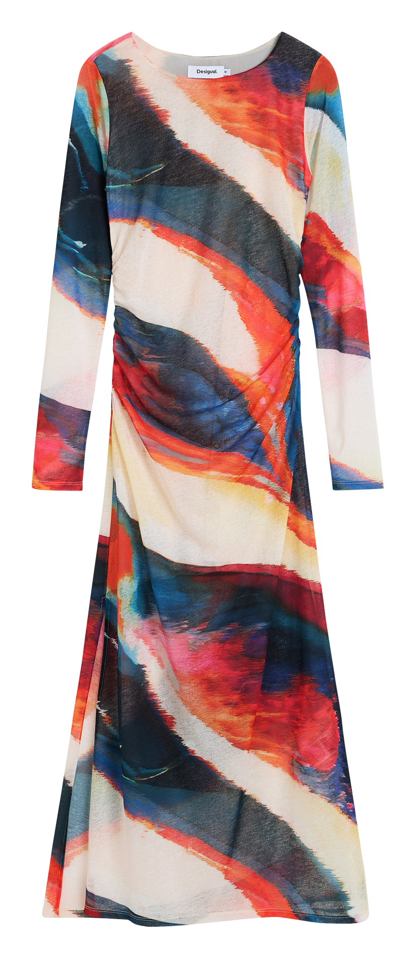 Robe longue col rond imprimé DESIGUAL Rouge