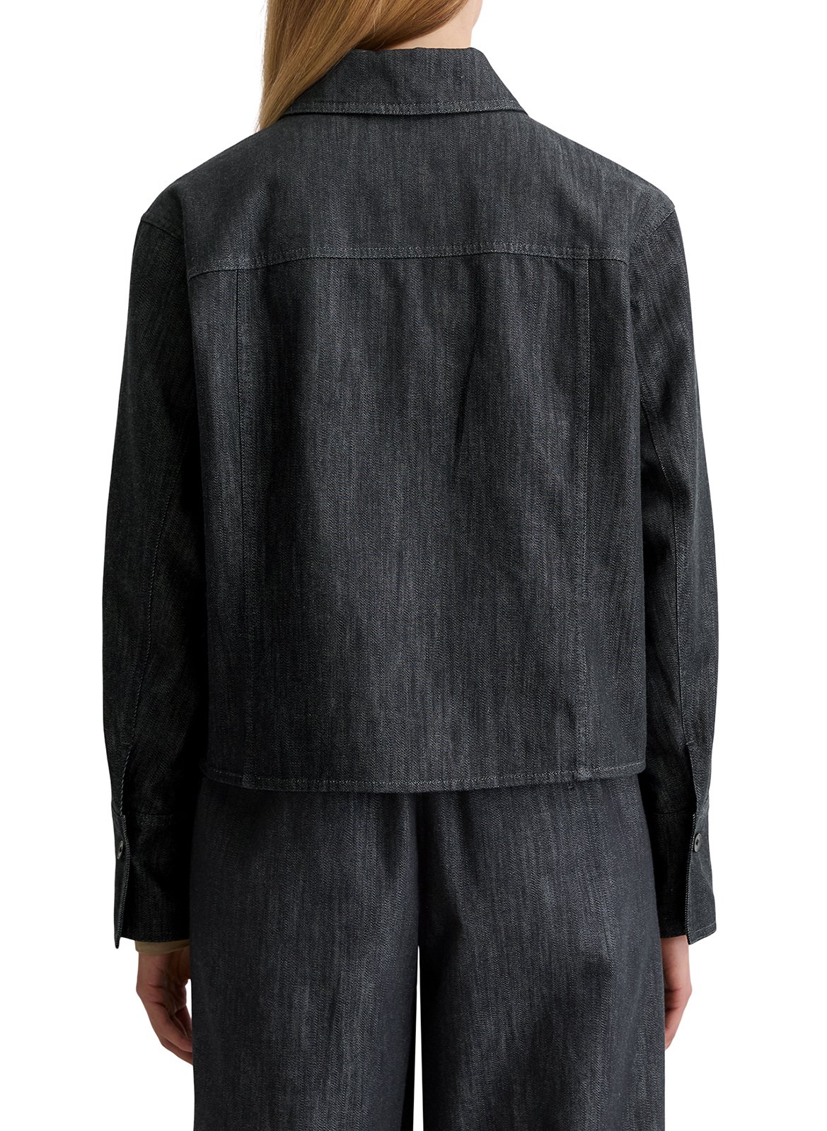 Veste droite col classique en coton mélangé MARC O&#039;POLO Bleu