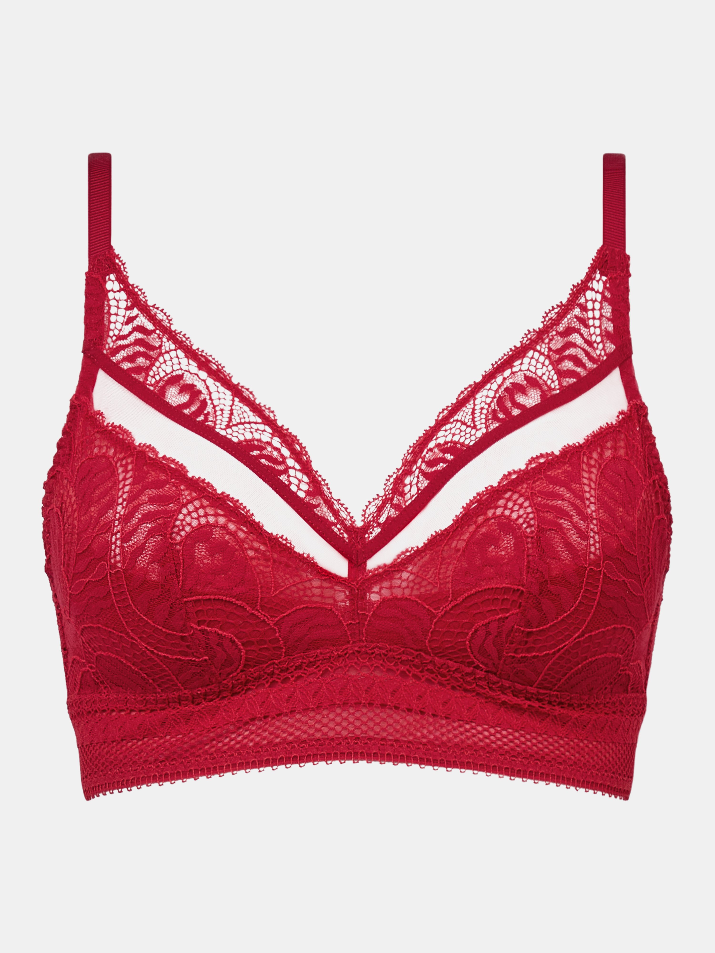 Non-wired support bra with cups CHANTELLE PULP Red