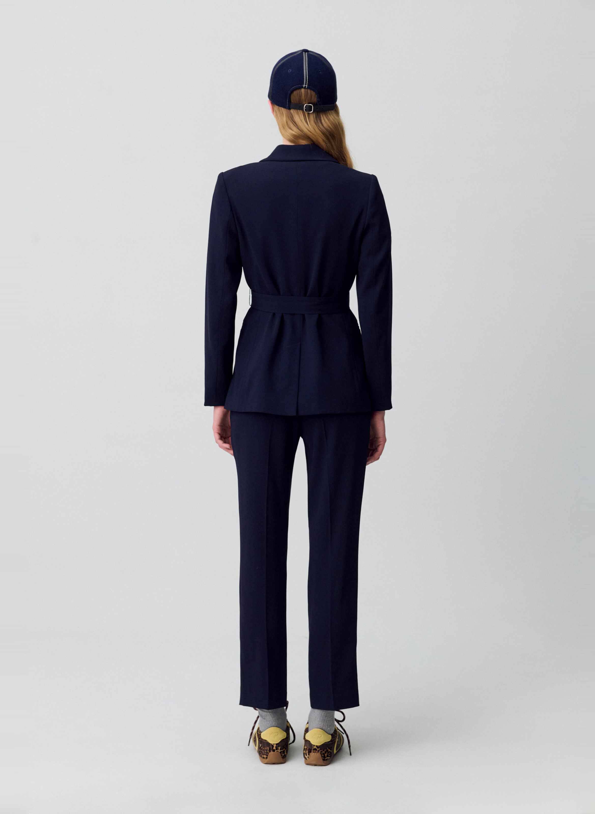 Fitted long-sleeved tailored jacket CLAUDIE PIERLOT Blue