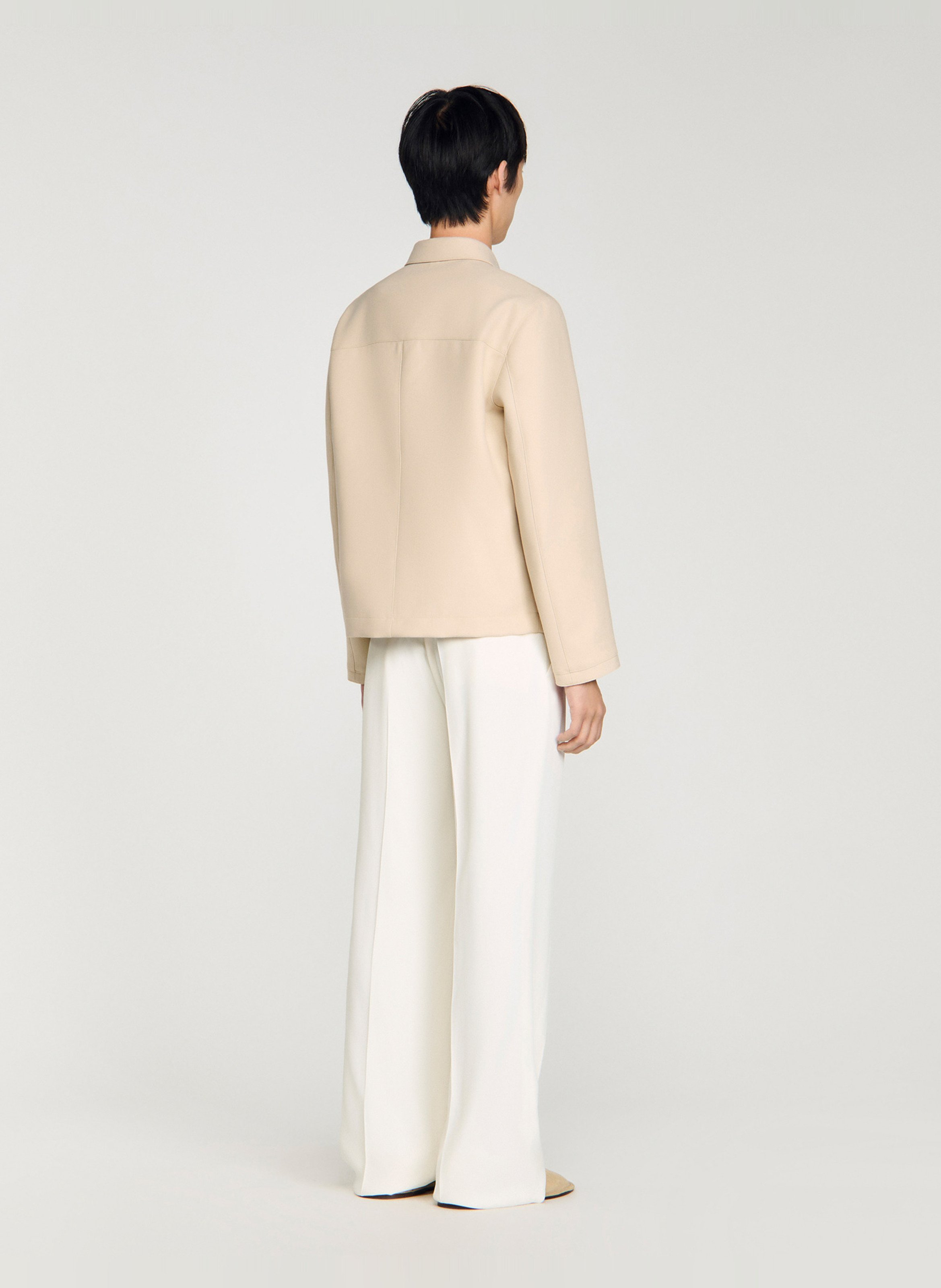 Jack met klassieke kraag SANDRO Beige