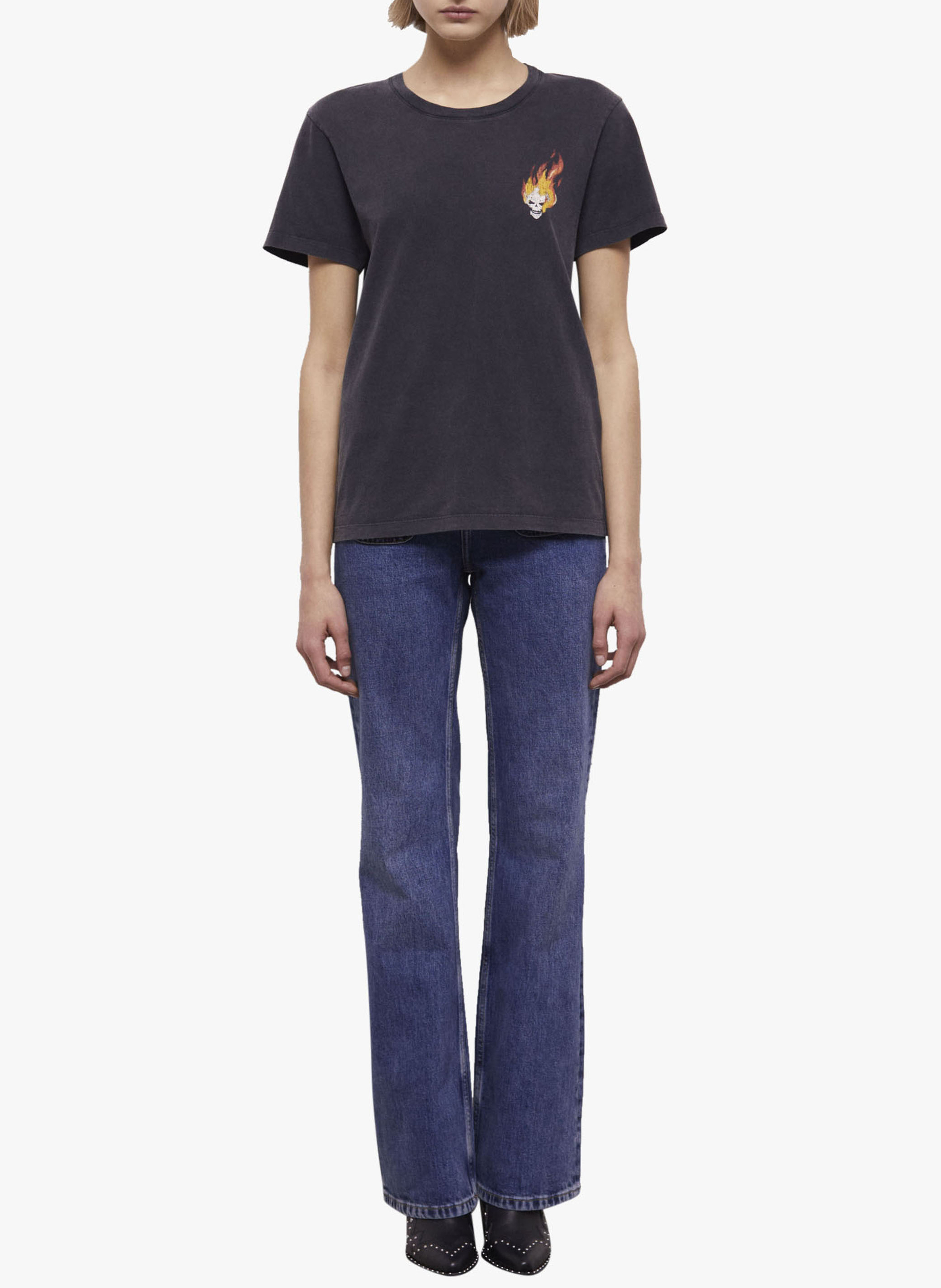 Screen-printed cotton T-shirt THE KOOPLES Blue