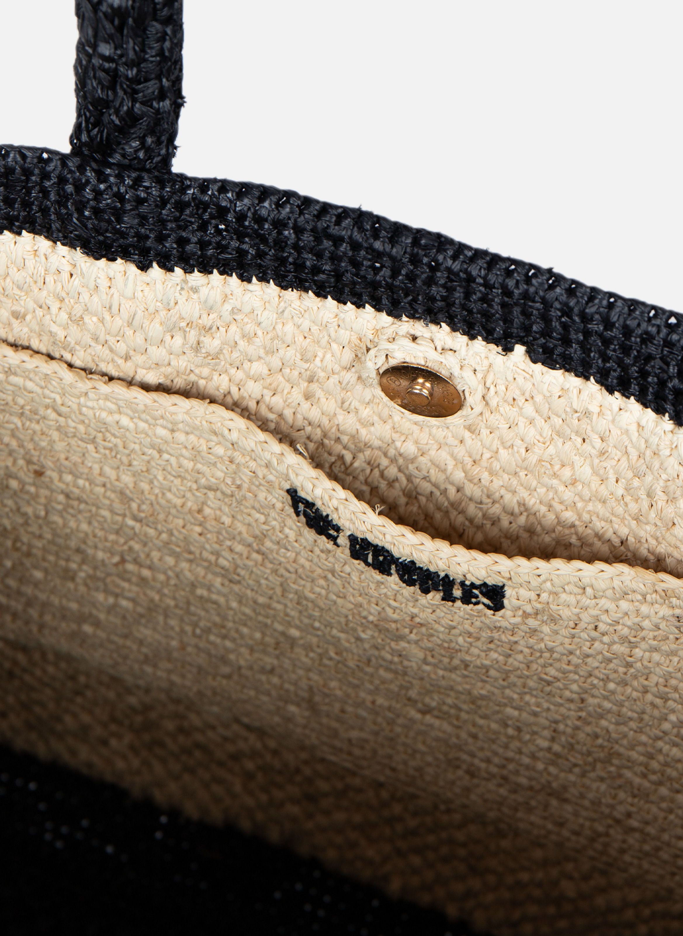 Raffia tote bag THE KOOPLES Beige
