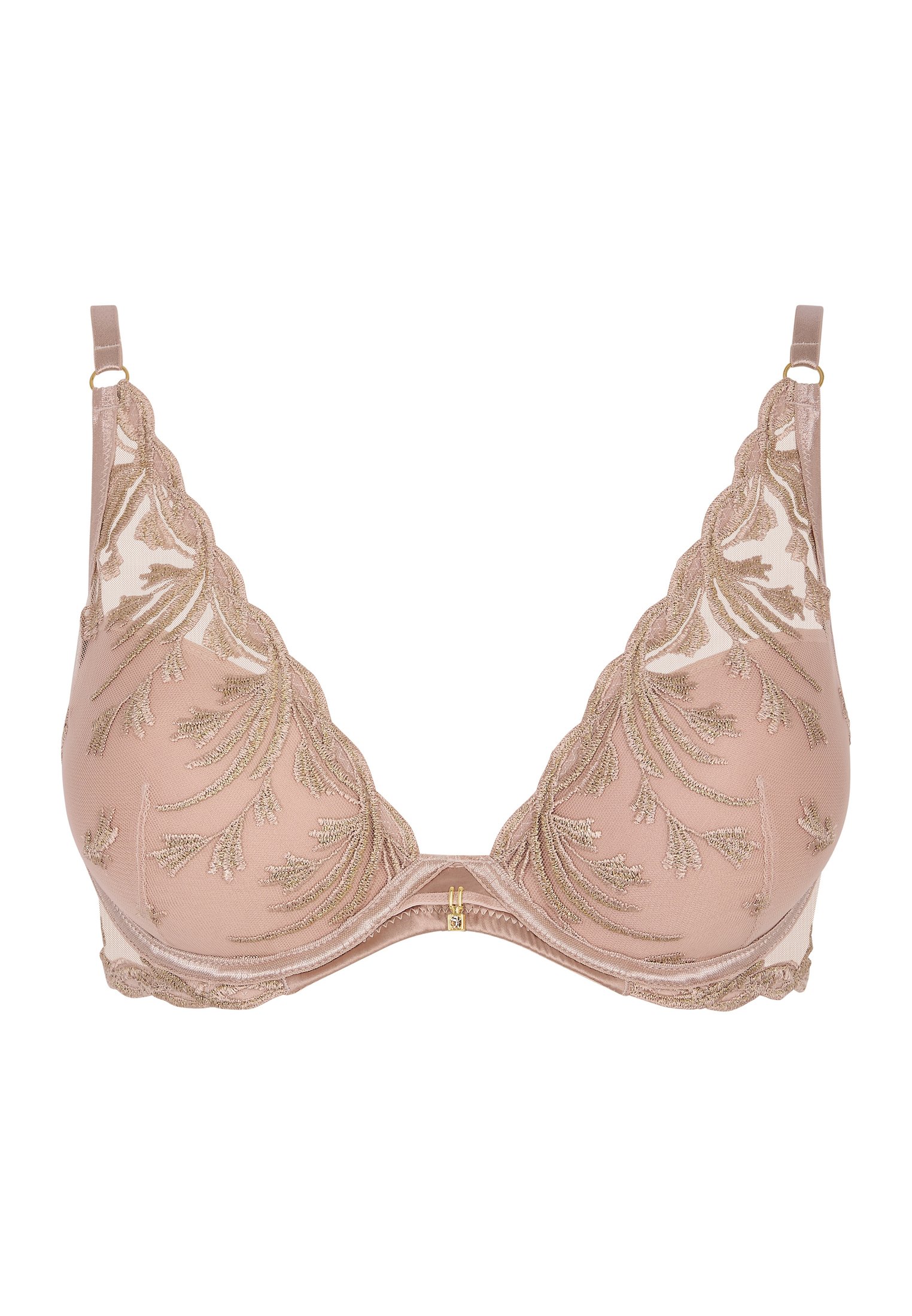 A Fleur De Toi scarf-style plunge bra AUBADE Pink