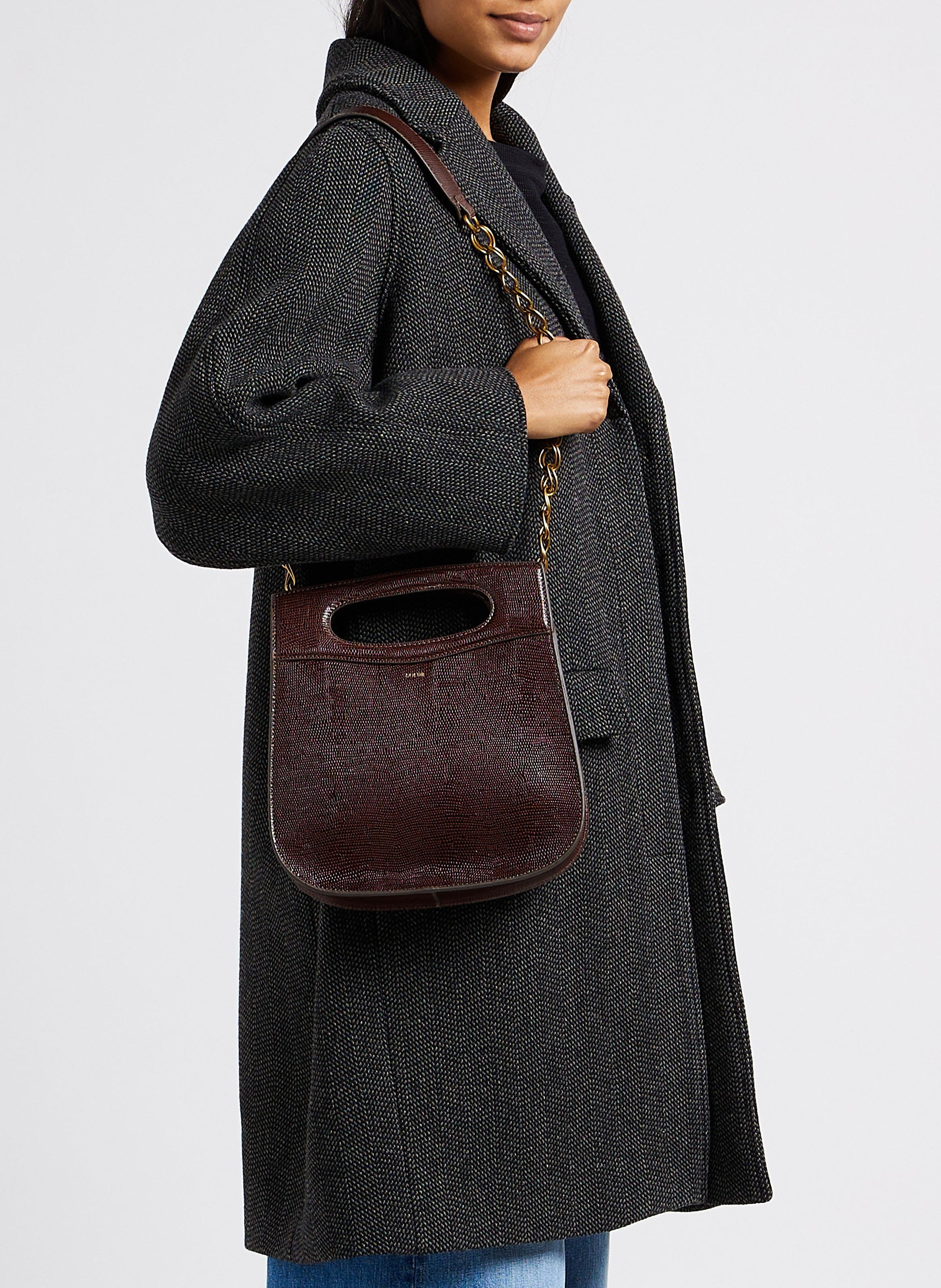 Sac bandoulière en cuir  SOEUR Marron