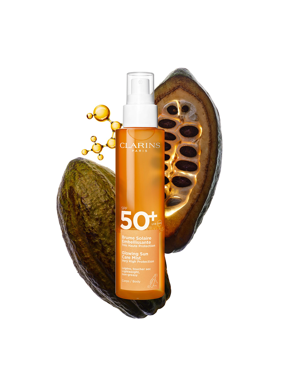 Brume Solaire Embellissante Très Haute Protection Corps SPF50+ CLARINS No color