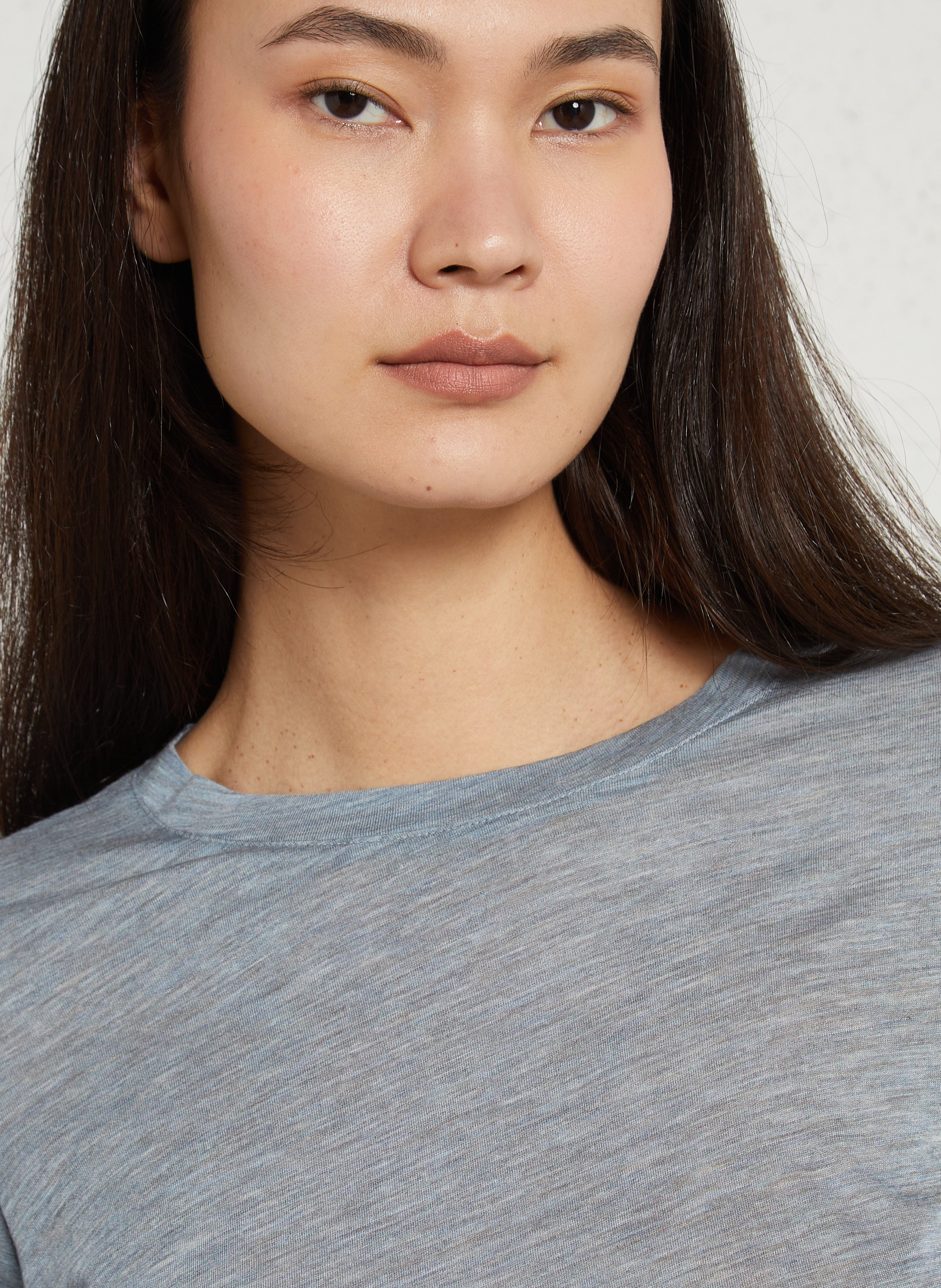 Tee-shirt moulant col rond  MAISON 123 Bleu