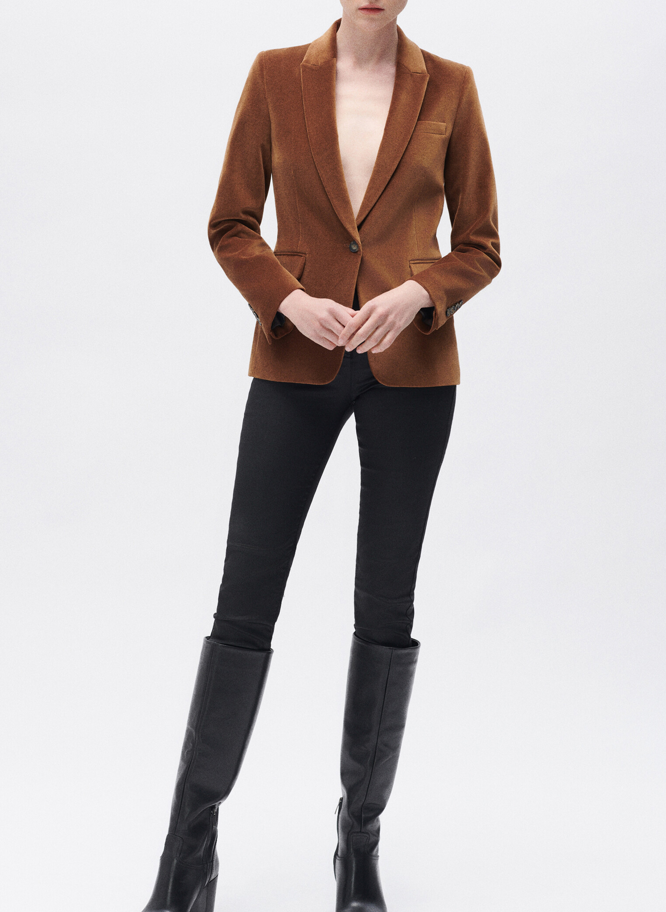 Veste de tailleur CAROLL Marron