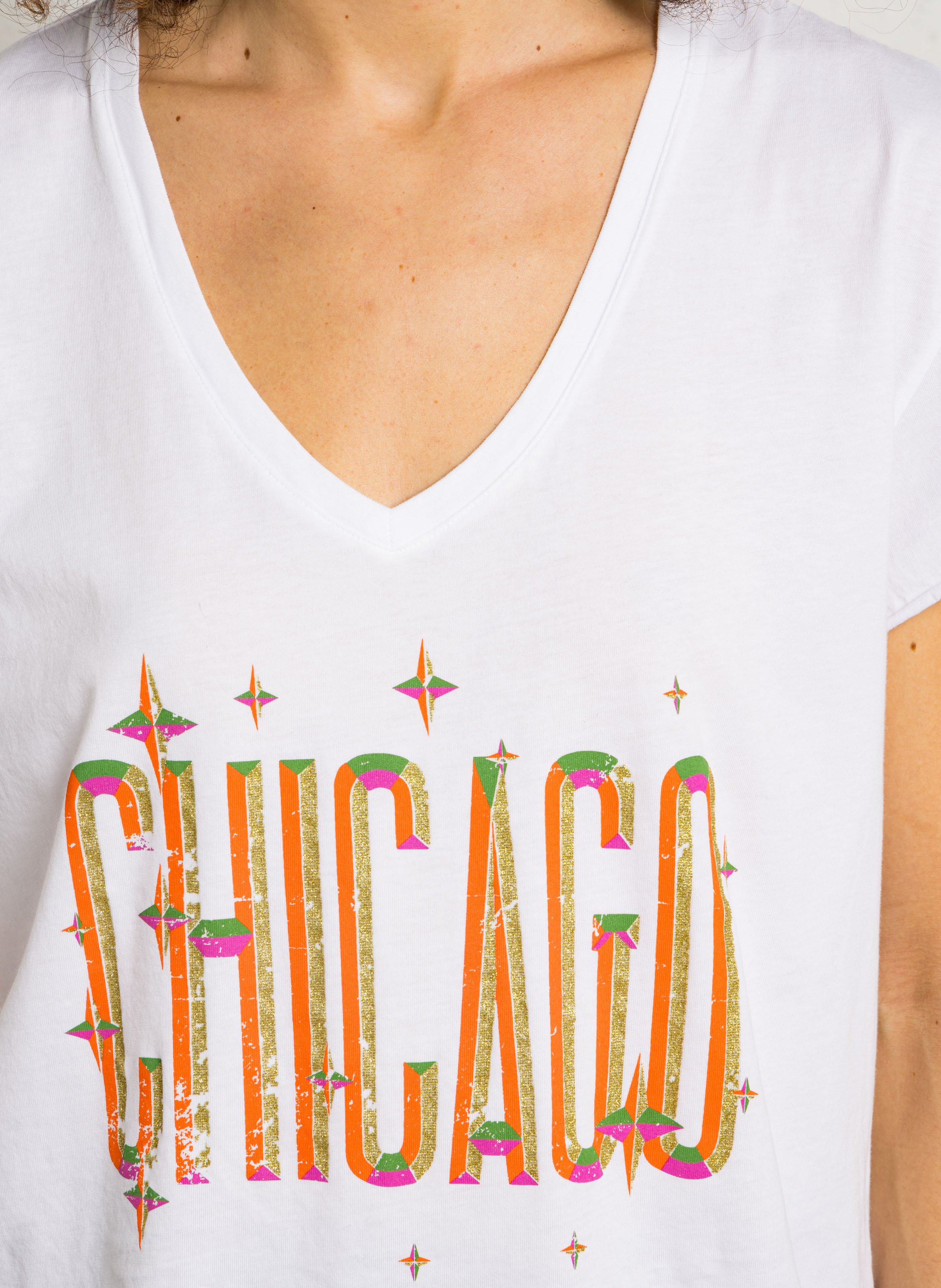 Tee-shirt col rond en coton PLEASE Blanc